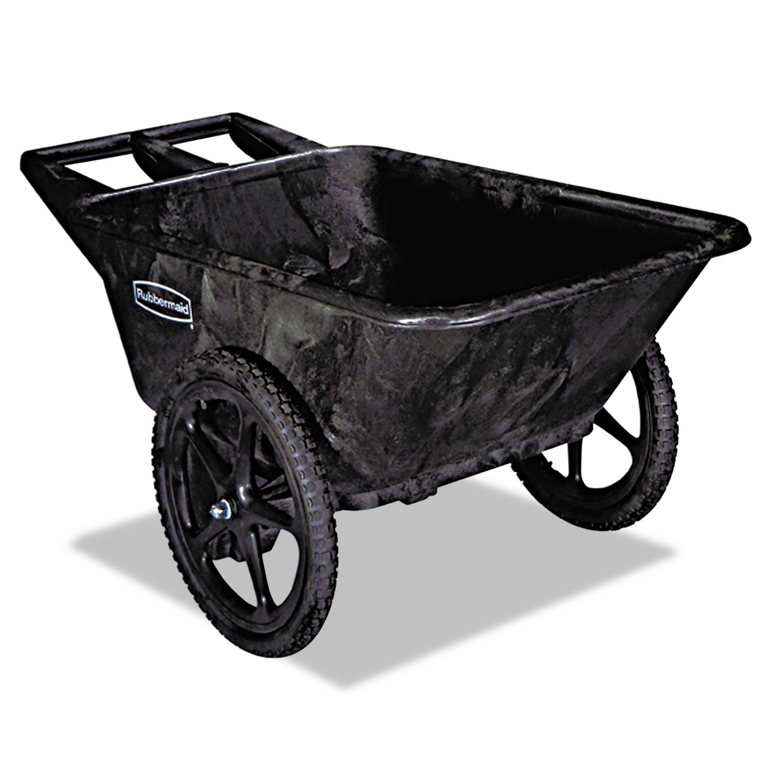 RUBBERMAID COMMERCIAL PROD. Big Wheel Agriculture Wheelbarrow, 300 lb Capacity, 32.75" x 58" x 28.25", Black