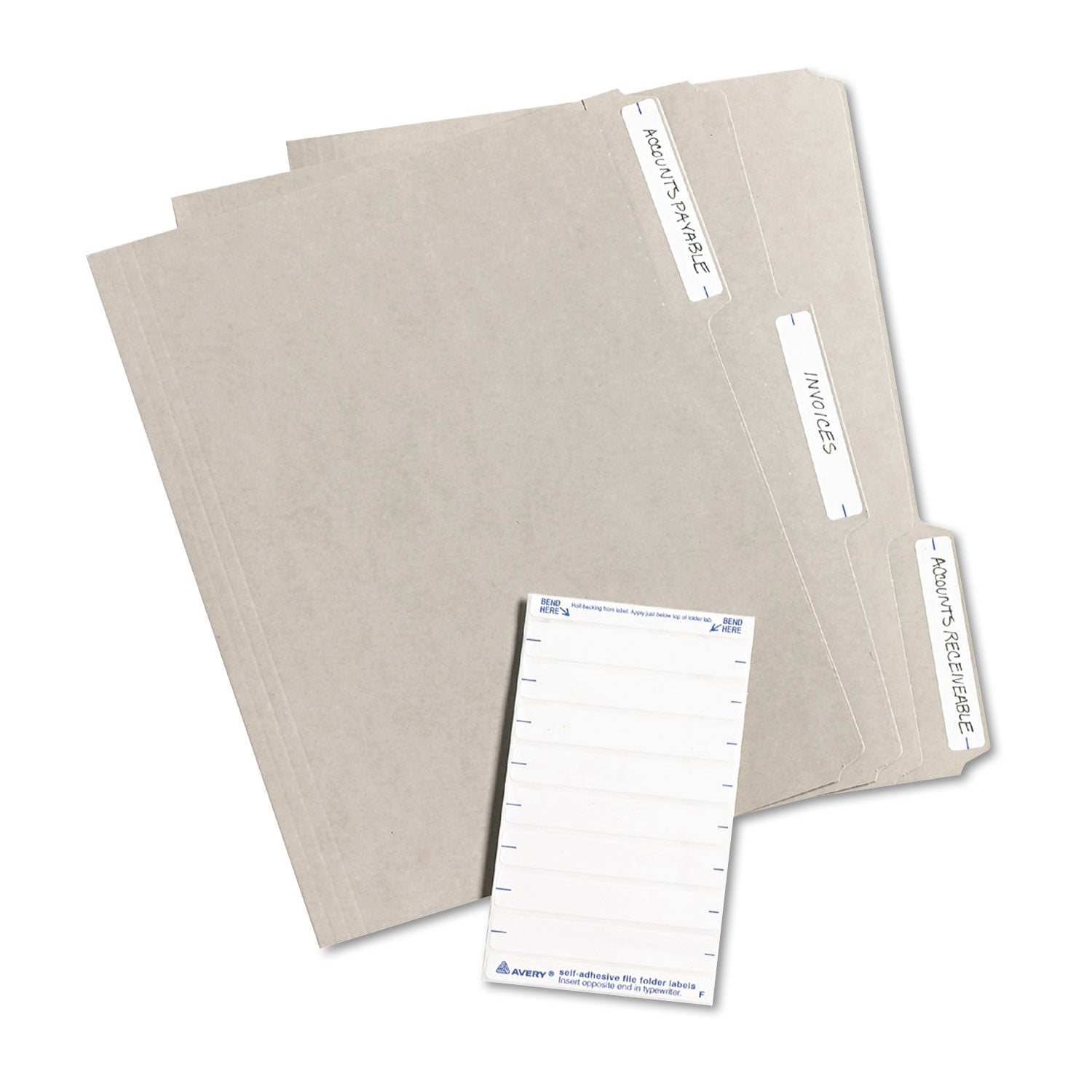 Avery® Printable 4" x 6" - Permanent File Folder Labels, 0.69 x 3.44, White, 7/Sheet, 36 Sheets/Pack, (5202)