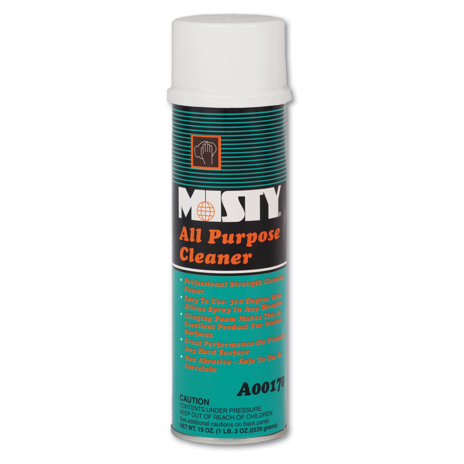 All-Purpose Cleaner, Mint Scent, 19 oz Aerosol Spray, 12/Carton