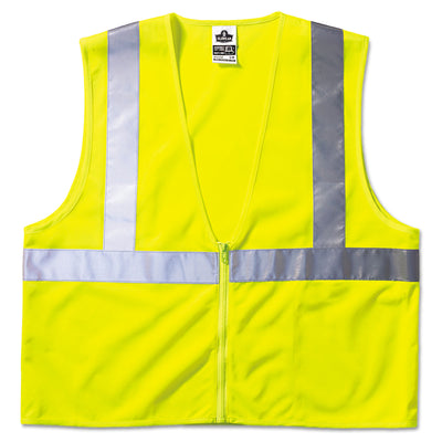 GloWear 8210Z Class 2 Economy Vest, Polyester Mesh, Large to X-Large, Lime - Flipcost