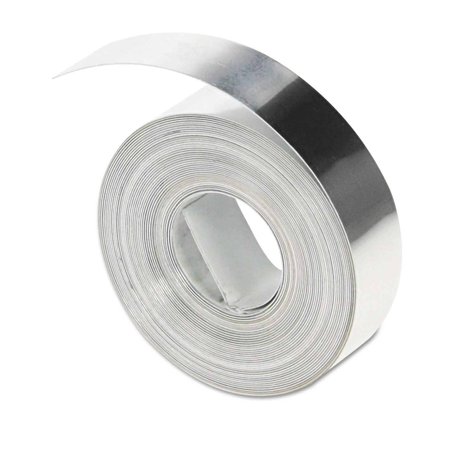 Rhino Metal Label Non-Adhesive Tape, 0.5" x 16 ft, Aluminum