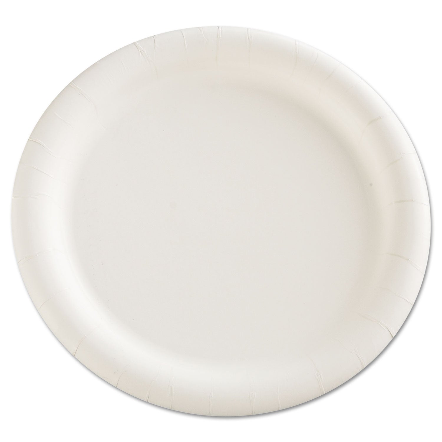 AJM Packaging Corporation Premium Coated Paper Plates, 9" dia, White, 125/Pack, 4 Packs/Carton