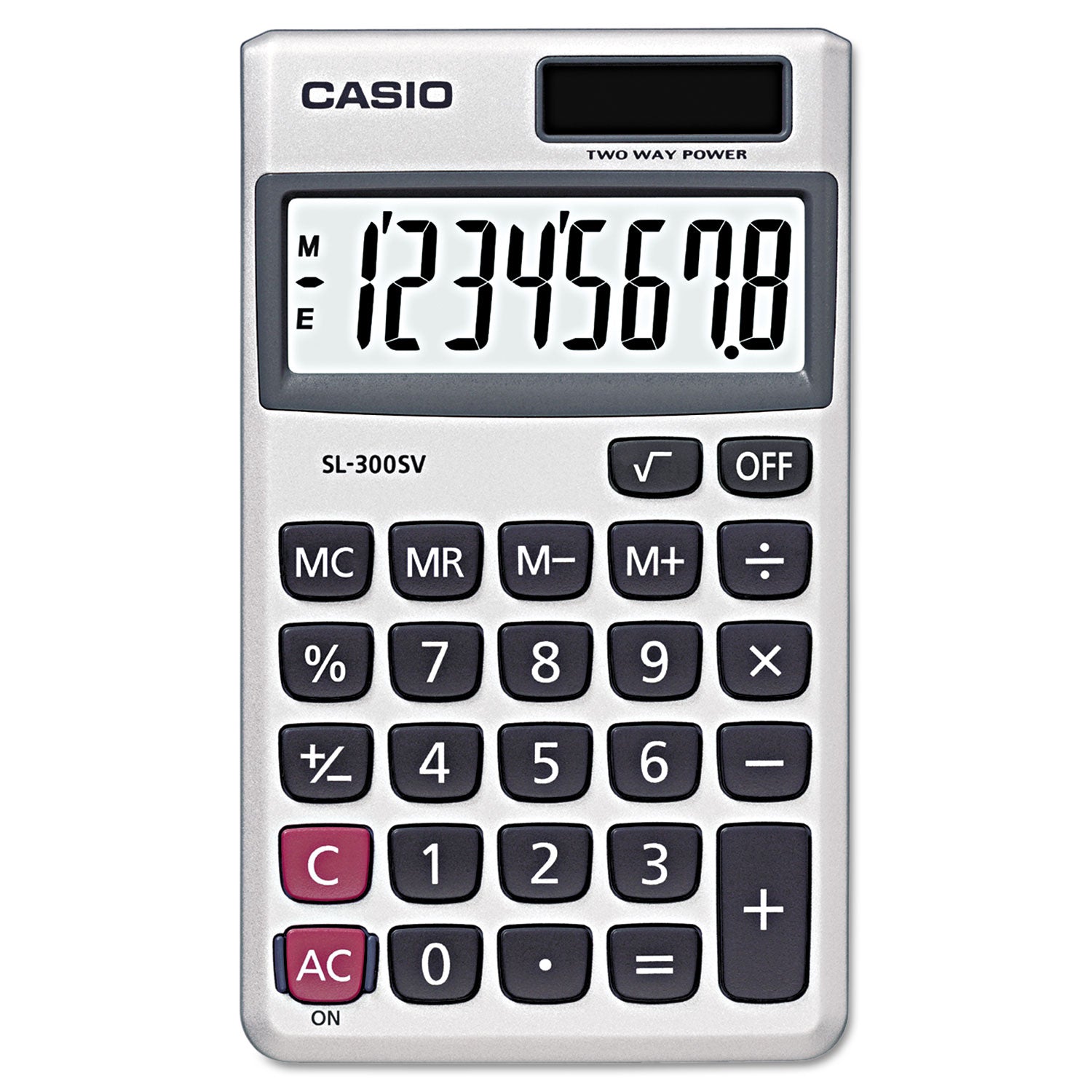 SL-300SV Handheld Calculator, 8-Digit LCD