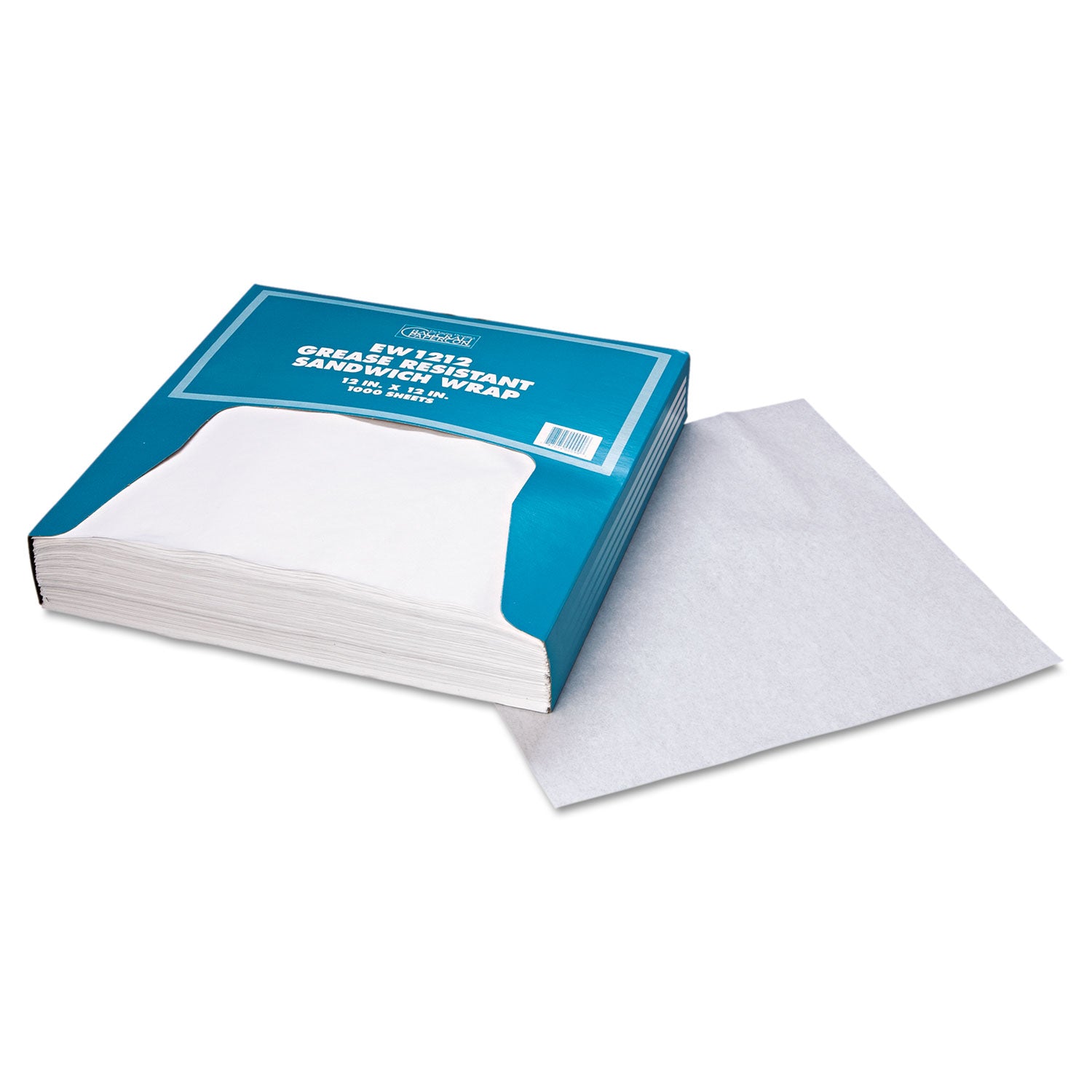 Bagcraft Grease-Resistant Paper Wraps and Liners, 12 x 12, White, 1,000/Box, 5 Boxes/Carton