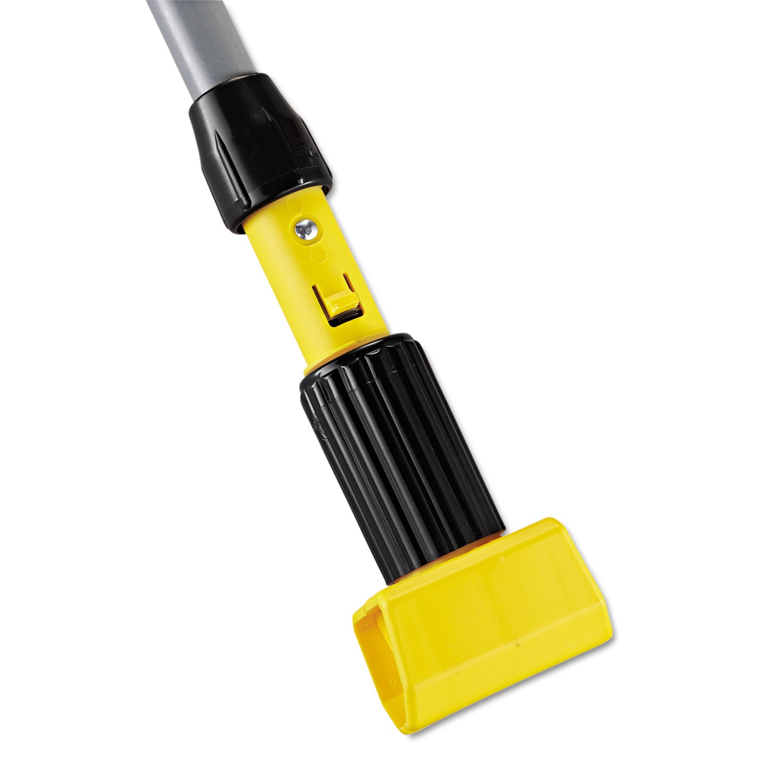 Gripper Fiberglass Mop Handle, 1" dia x 54", Black/Yellow