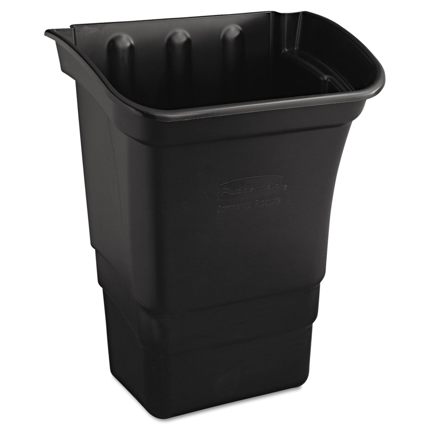 Optional Utility Cart Refuse/Utility Bin, 8 gal, Polyethylene, Black