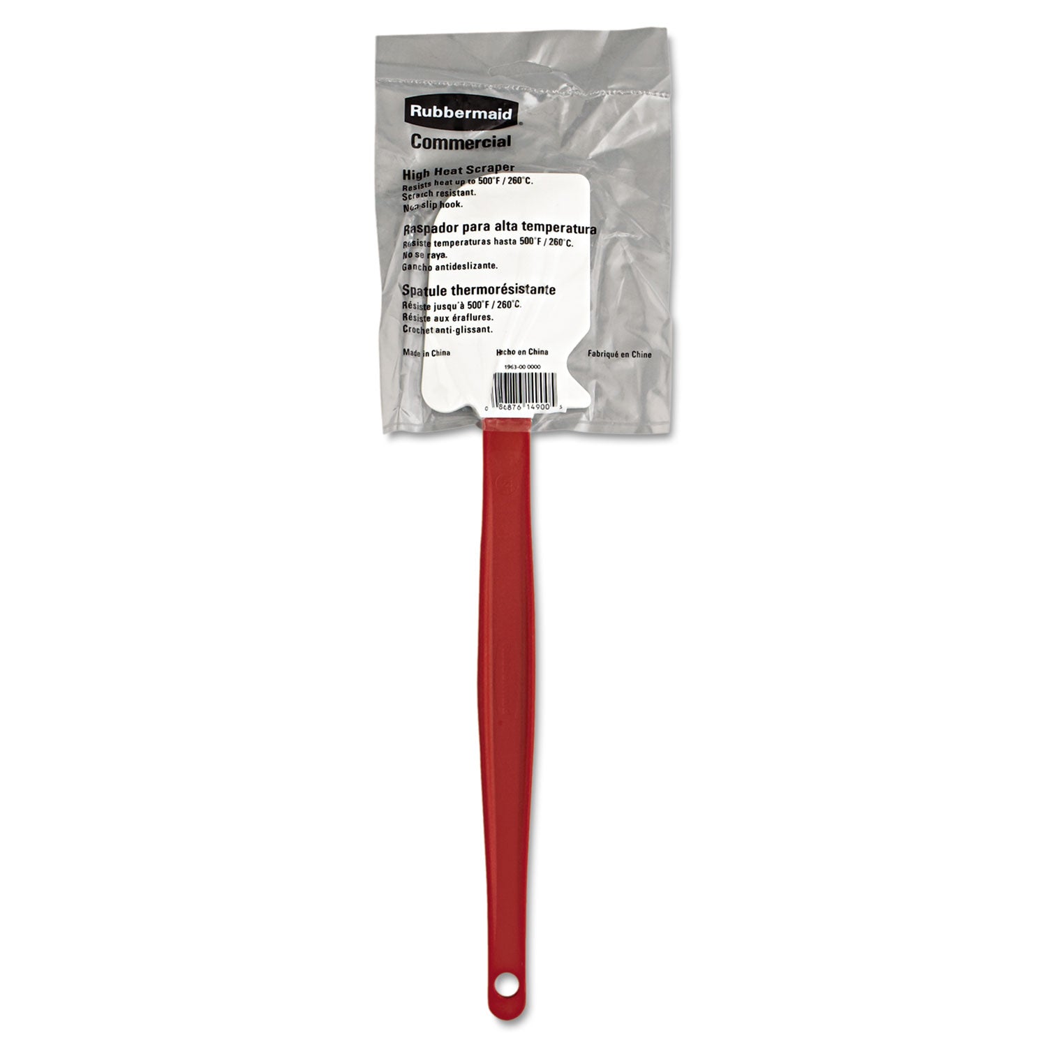 High-Heat Cook's Scraper, 13 1/2", Red/White