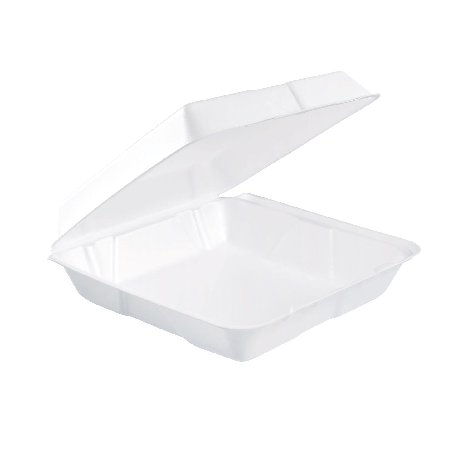 Foam Hinged Lid Containers, 9.25 x 9.5 x 3, 200/Carton