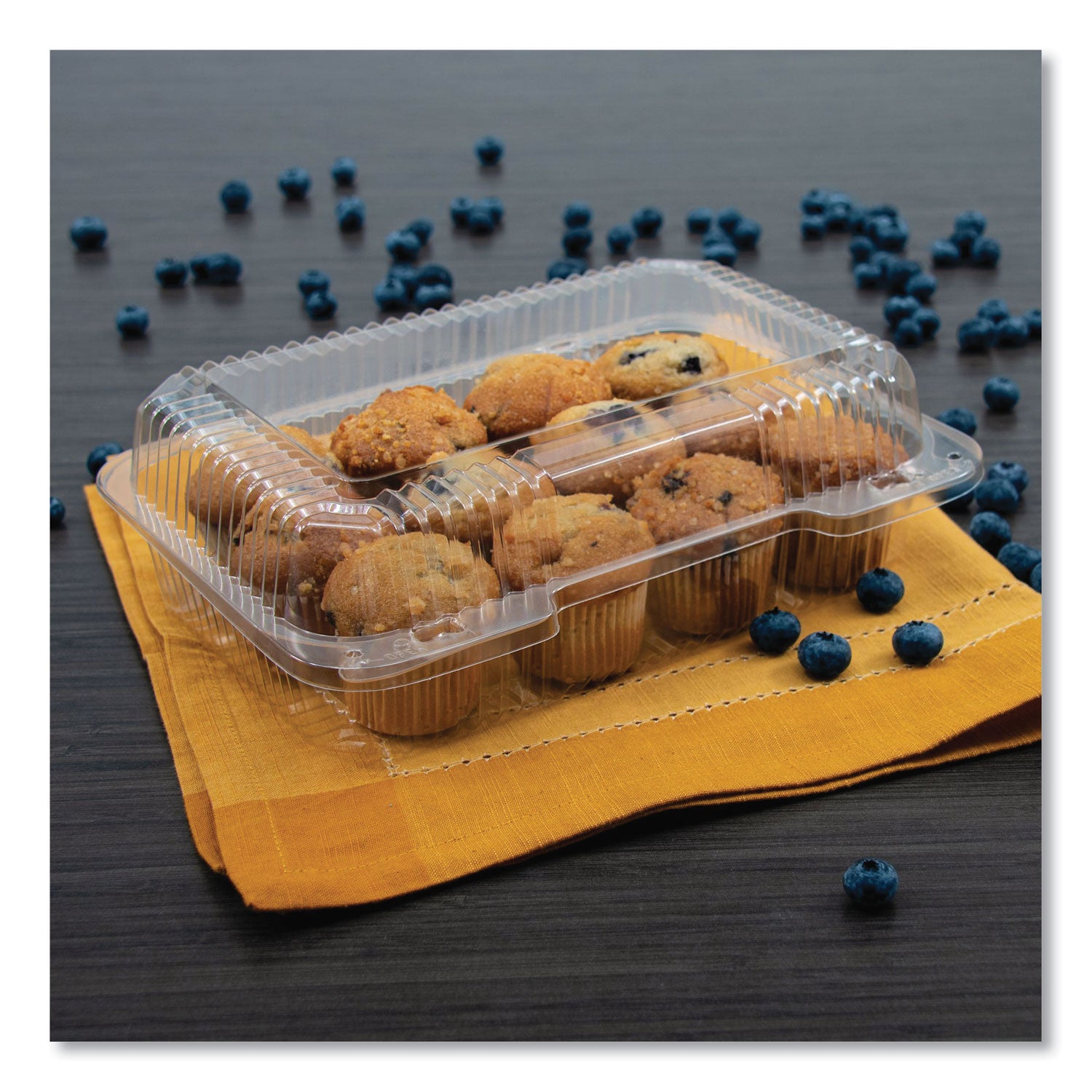 Dart® StayLock Clear Hinged Lid Containers, 6 x 7 x 2.1, Clear, Plastic, 125/Packs, 2 Packs/Carton