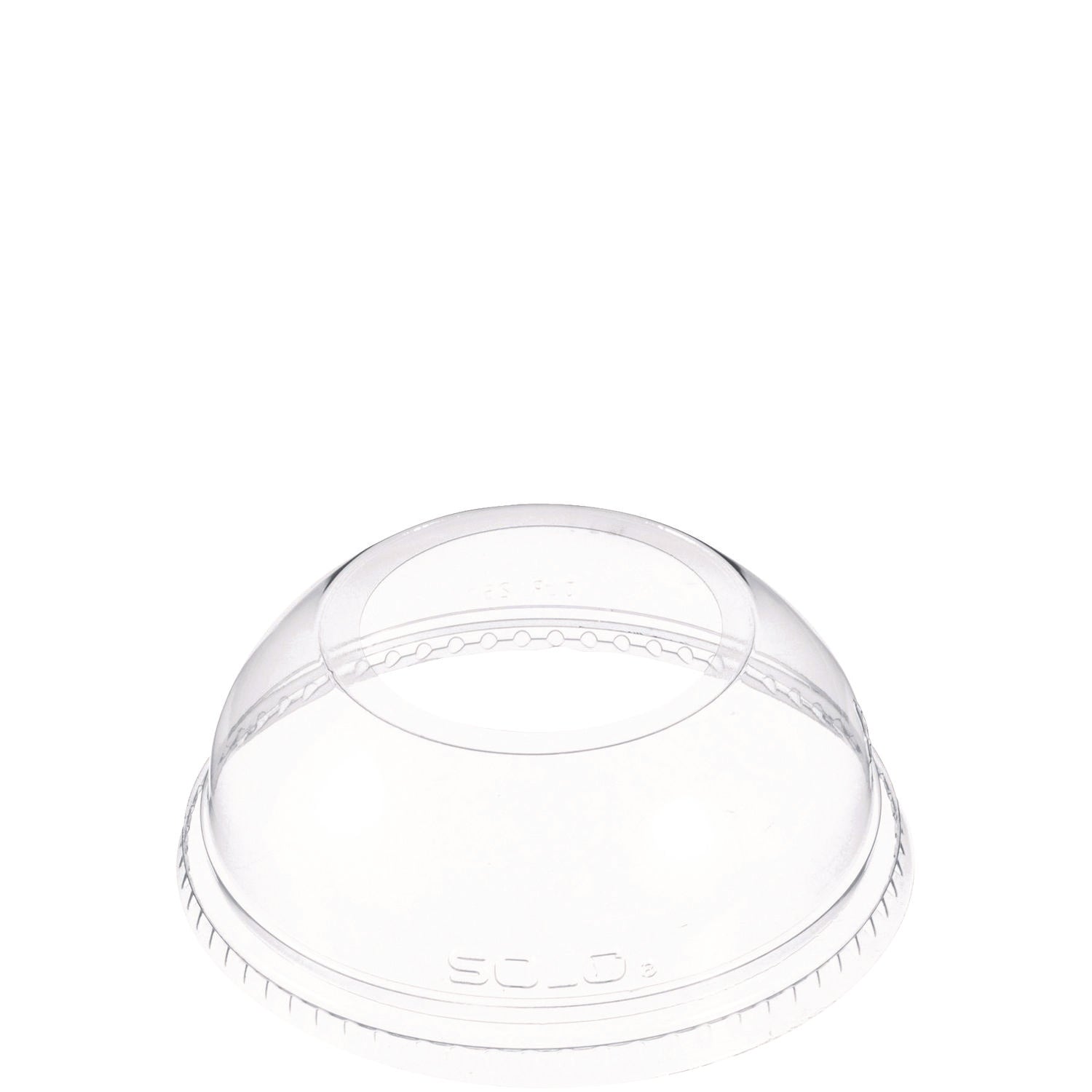 Open-Top Dome Lid, Fits 16 oz to 24 oz Plastic Cups, Clear, 1.9" Dia Hole, 1,000/Carton