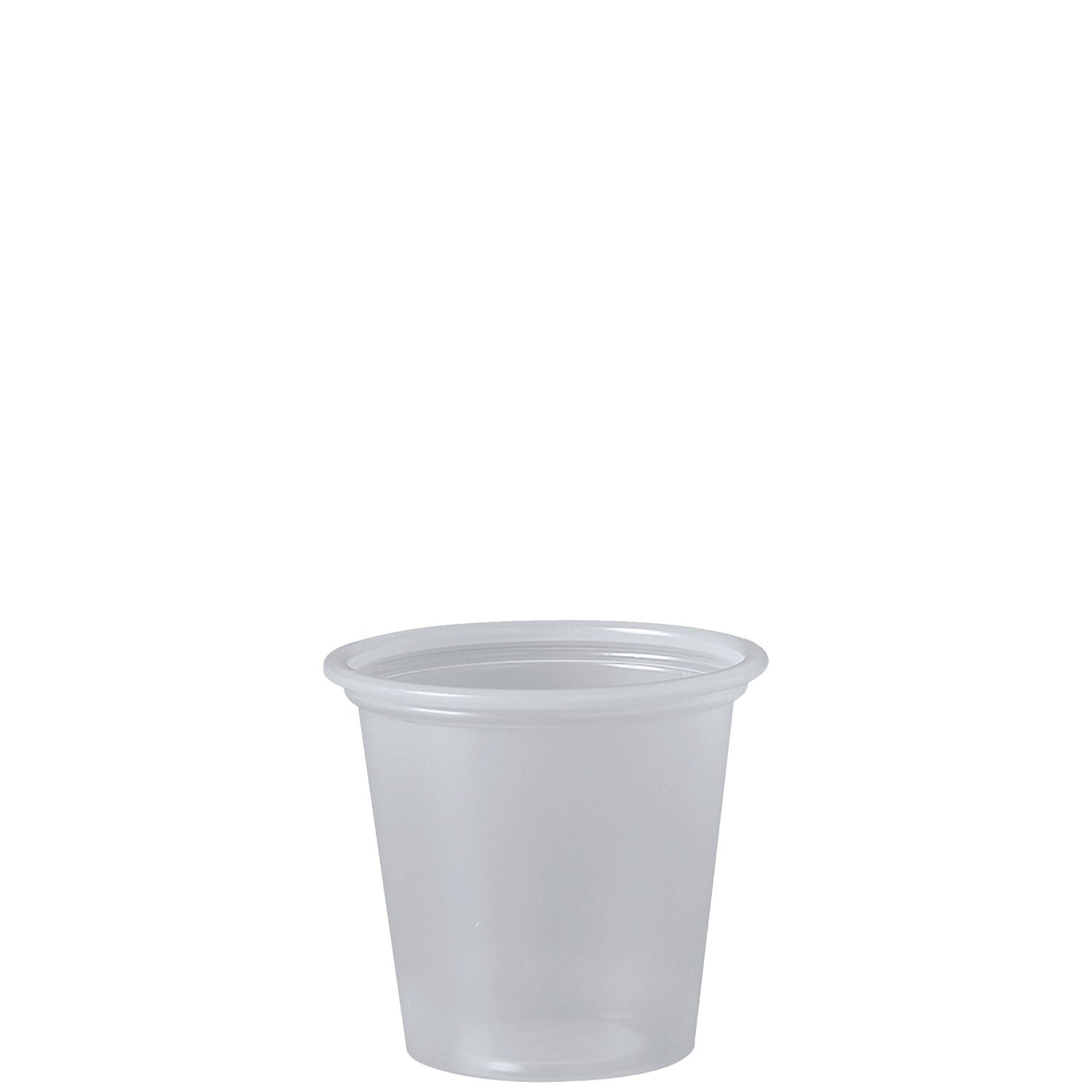 Polystyrene Portion Cups, 1.25 oz, Translucent, 2,500/Carton