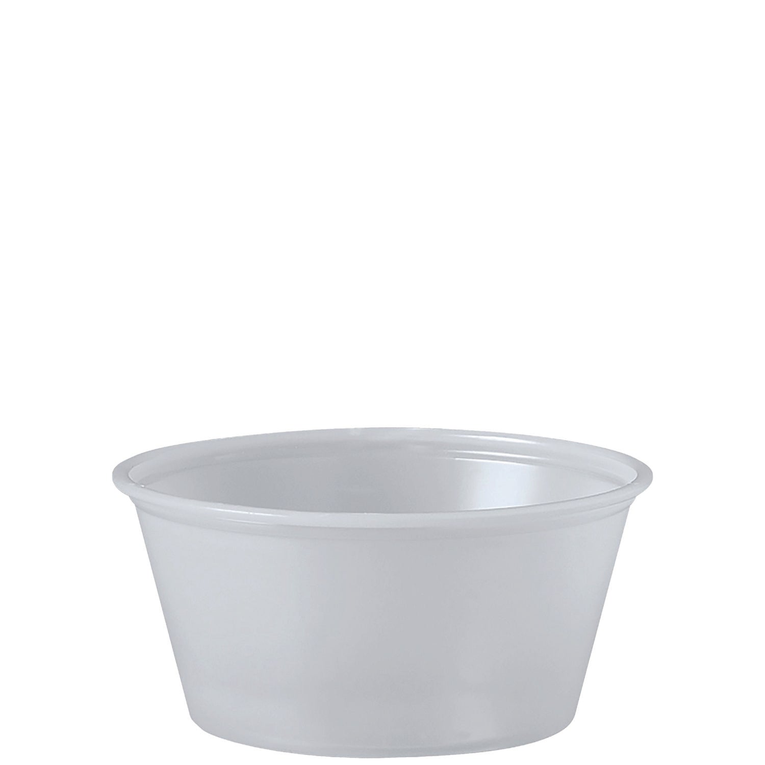 Polystyrene Portion Cups, 3.25 oz, Translucent, 250/Bag, 10 Bags/Carton