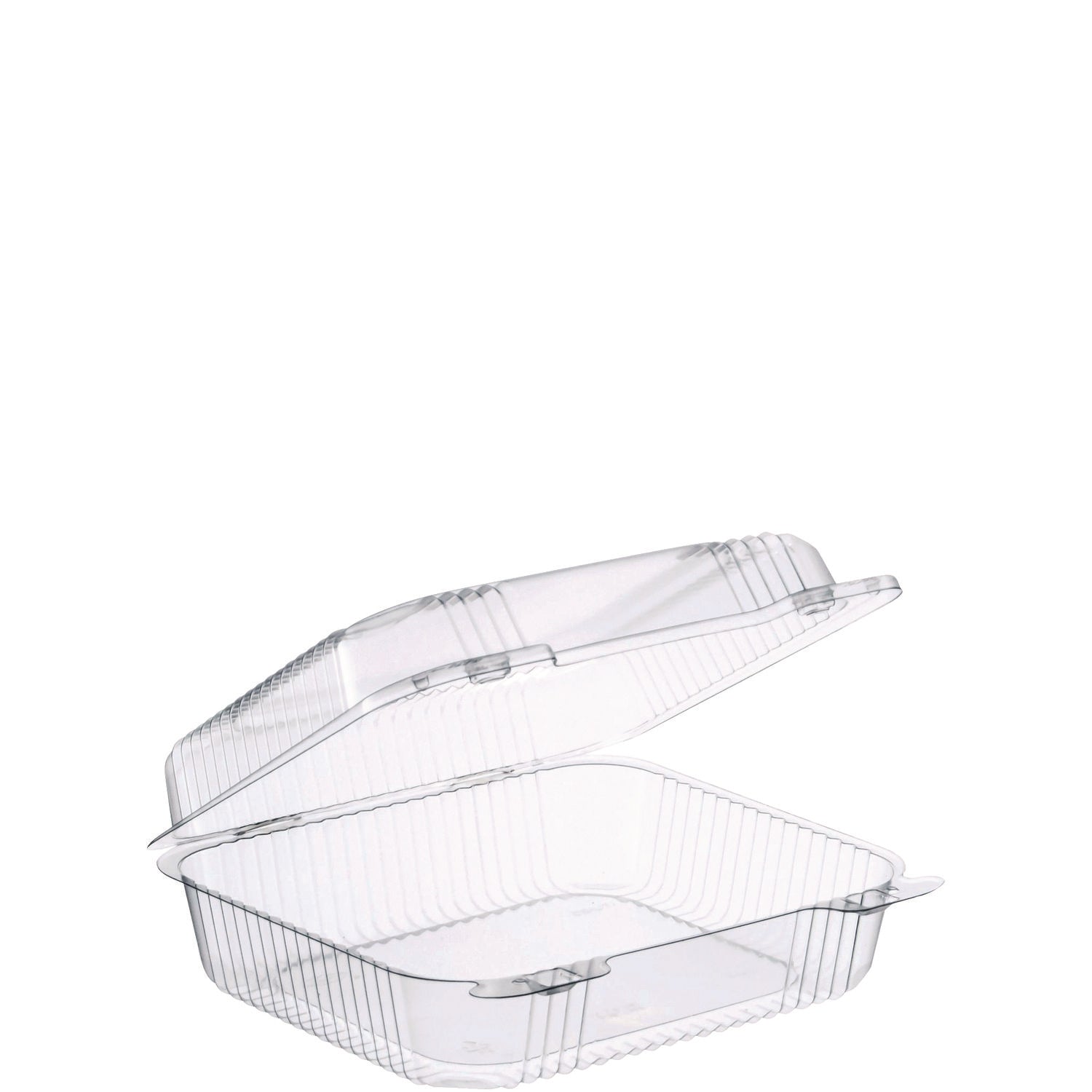 StayLock Clear Hinged Lid Containers, 7.8 x 8.3 x 3, Clear, Plastic, 125/Bag, 2 Bags/Carton