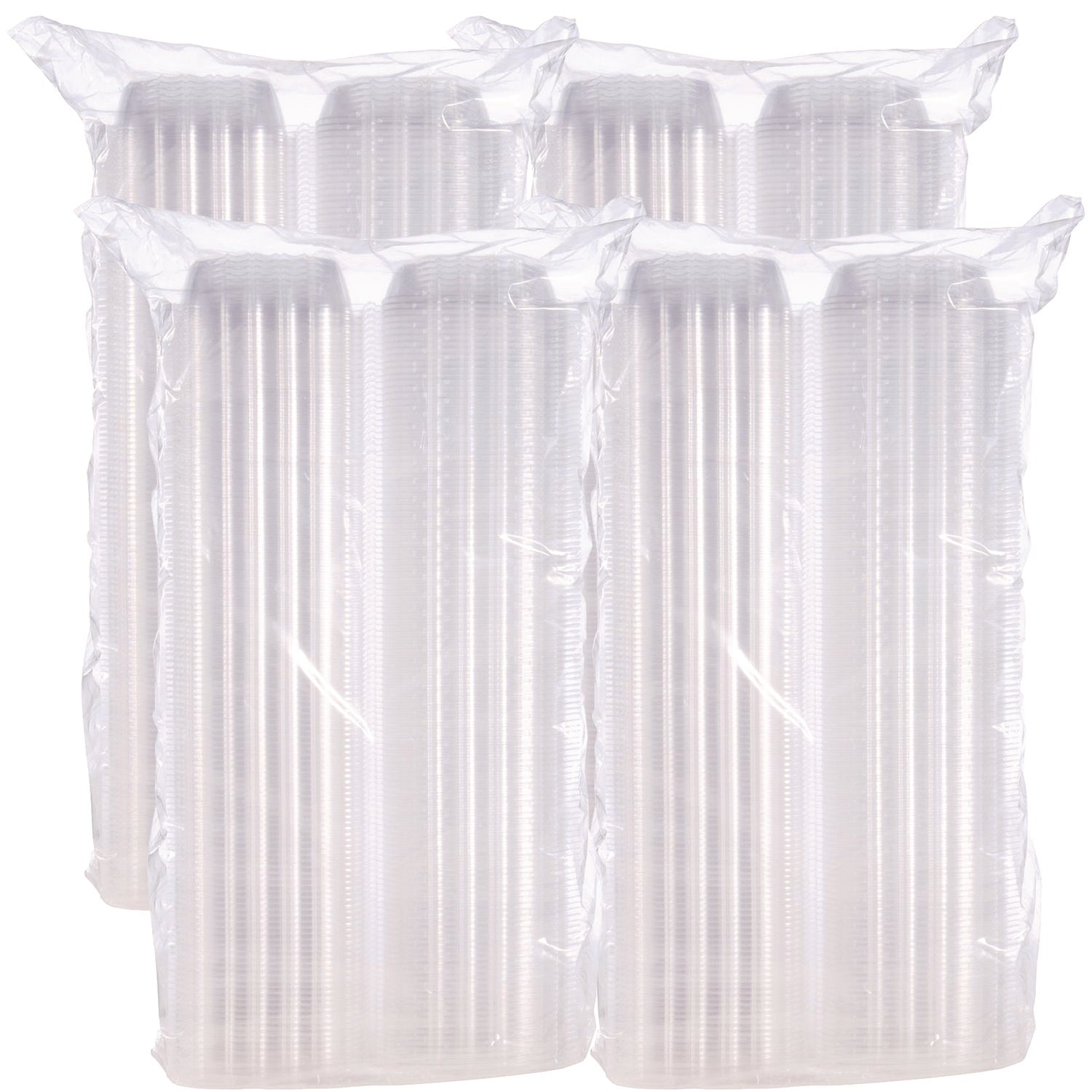 Dart® ClearSeal Hinged-Lid Plastic Containers, 5.8 x 6 x 3, Clear, Plastic, 125/Pack, 4 Packs/Carton