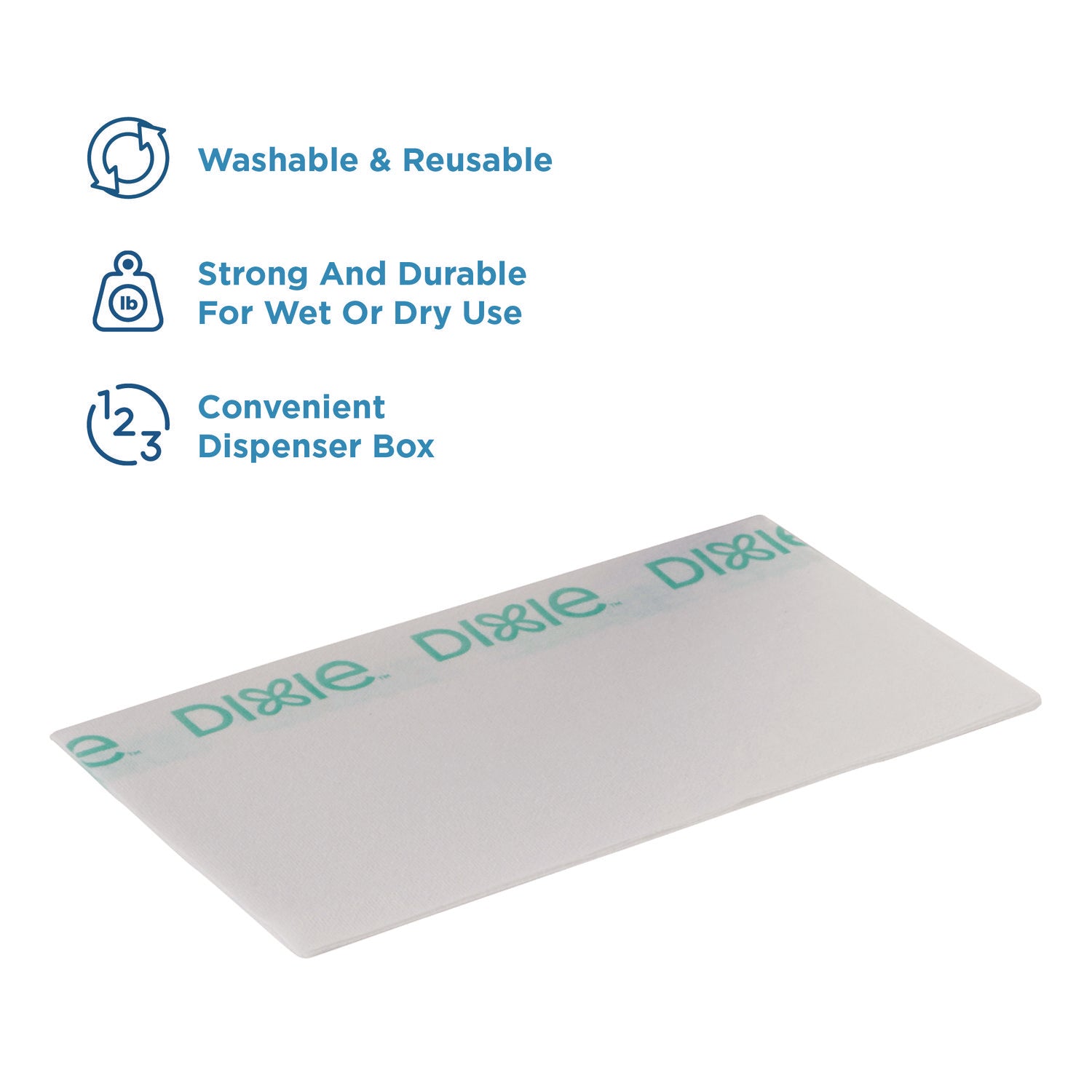 Dixie® H700 Disposable Foodservice Towel, 13 x 24, Unscented, Green/White, 150/Carton