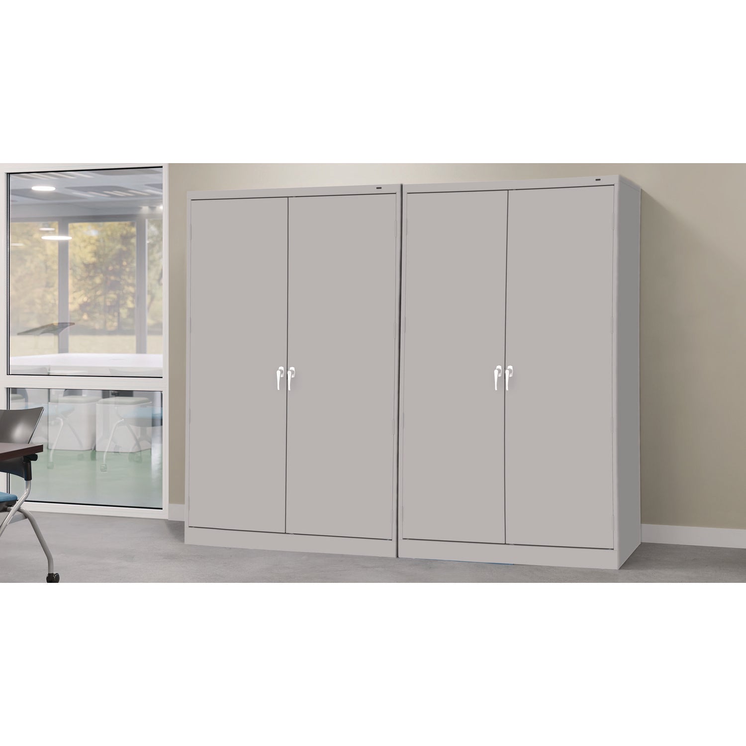 Tennsco Assembled Jumbo Steel Storage Cabinet, 48w x 18d x 78h, Light Gray