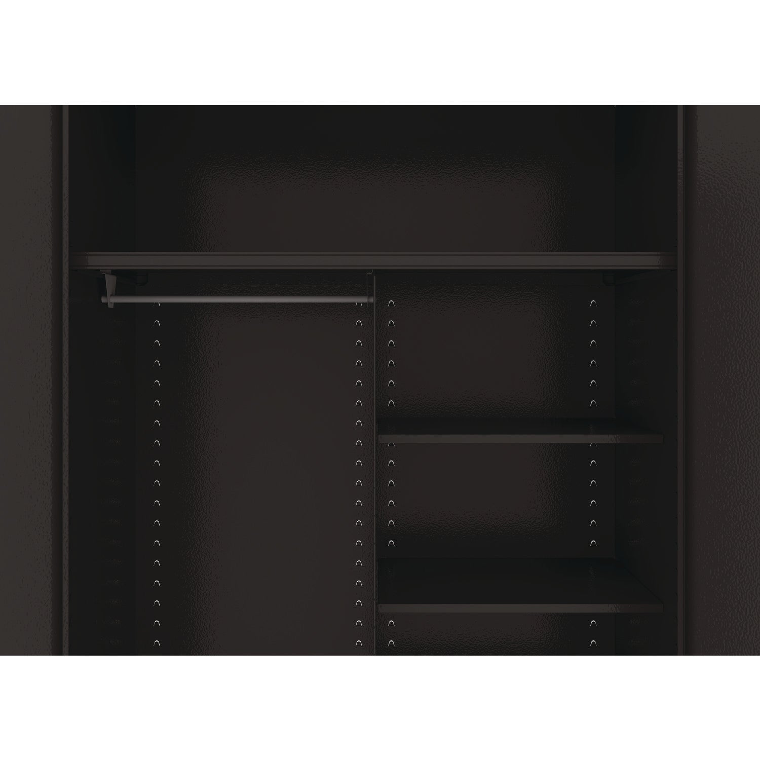 Tennsco Jumbo Combination Steel Storage Cabinet, 48w x 24d x 78h, Black