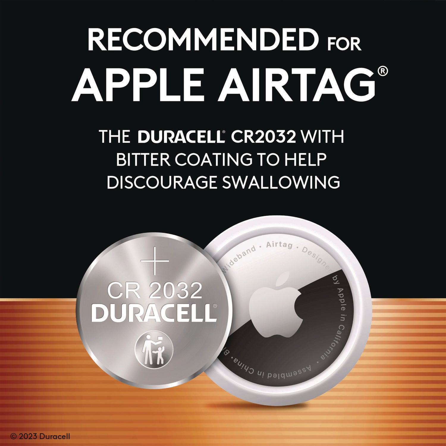 Duracell® Lithium Coin Batteries With Bitterant, 2032, 6/Pack