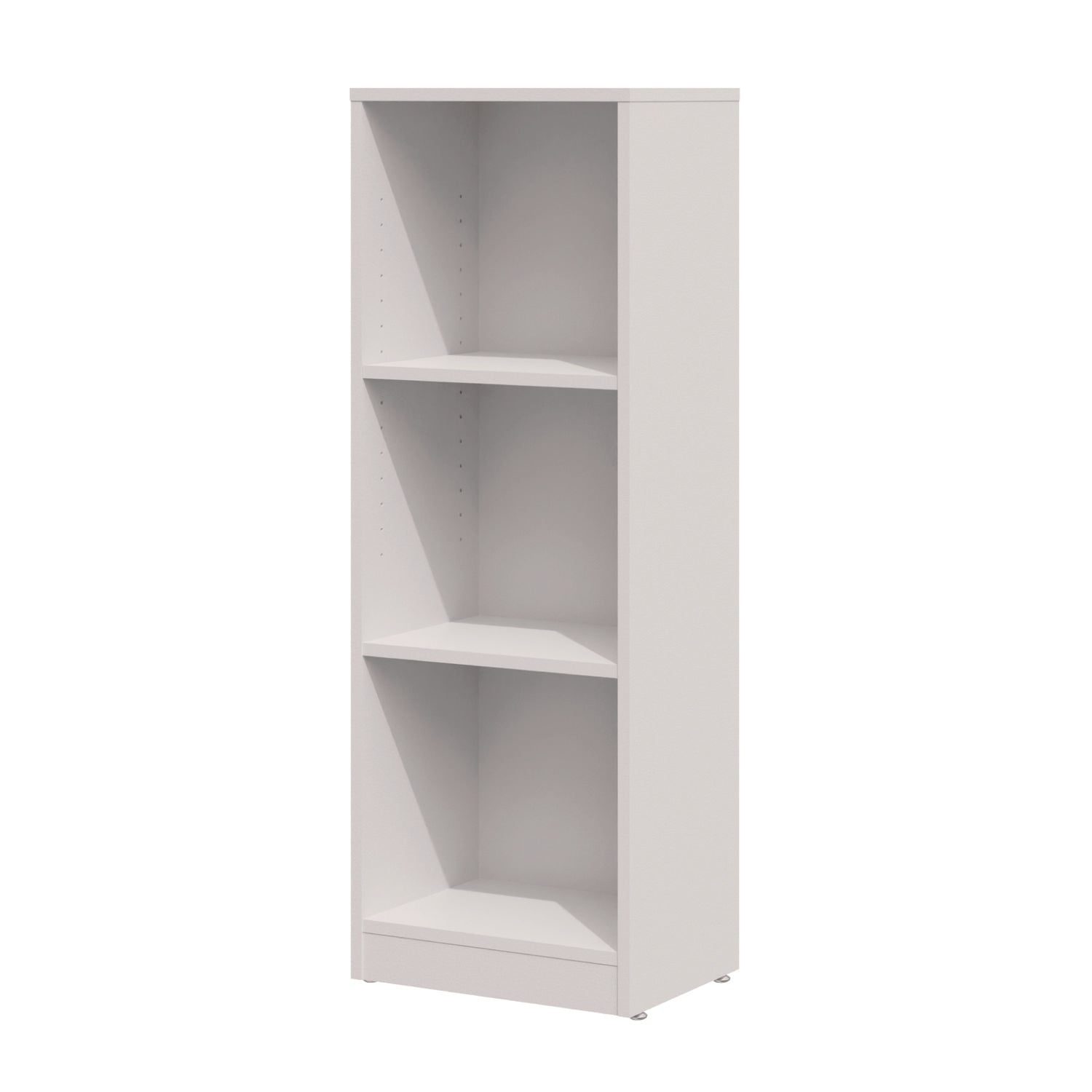 Workspace by Alera® Three-Shelf Narrow-Footprint Bookcase, 15.75" x 11.42" x 44.33", White