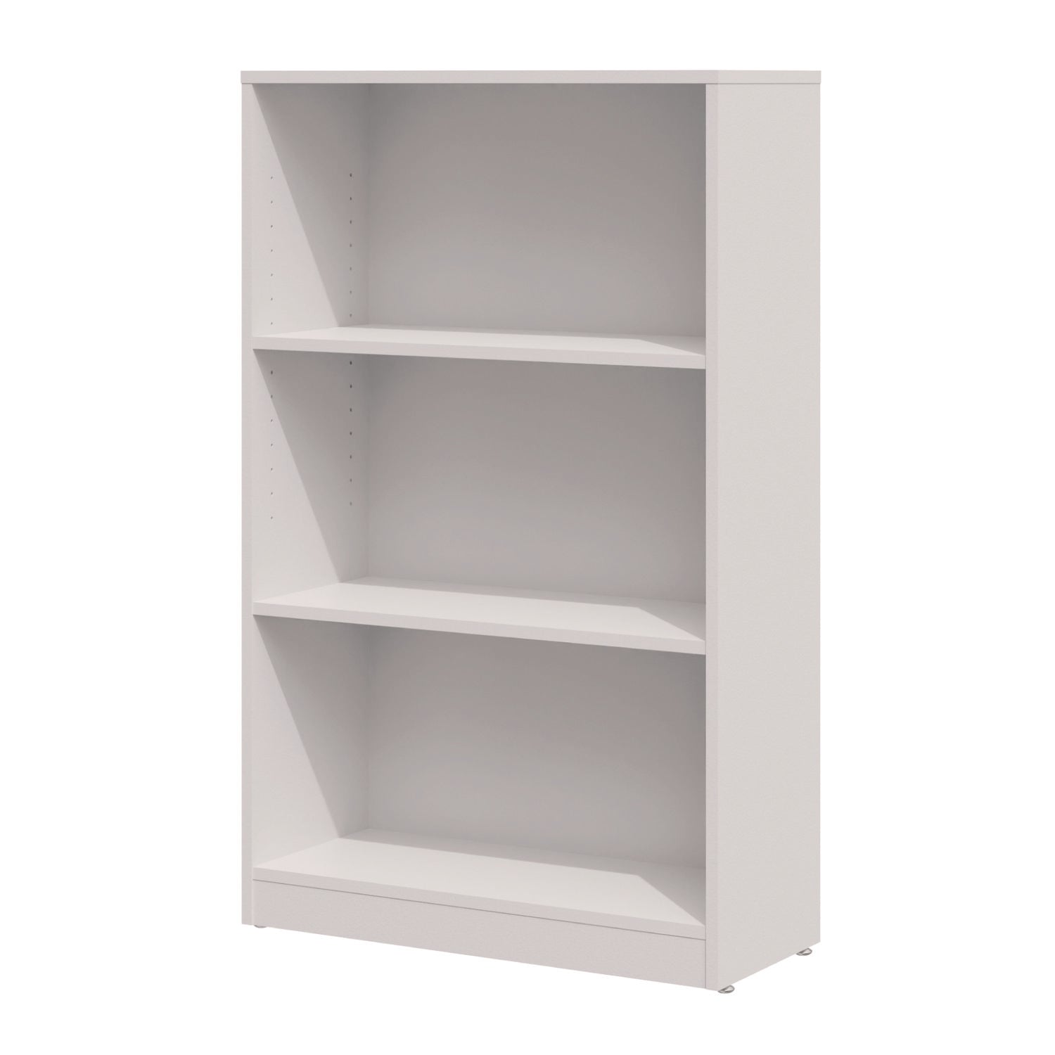 Workspace by Alera® Three-Shelf Bookcase, 27.56" x 11.42" x 44.33", White