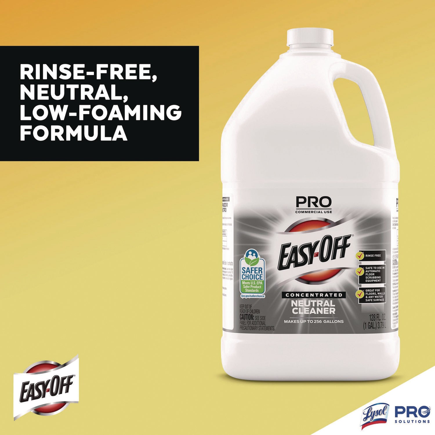 Professional EASY-OFF® Concentrated Neutral Cleaner, 1 gal Bottle, 2/Carton