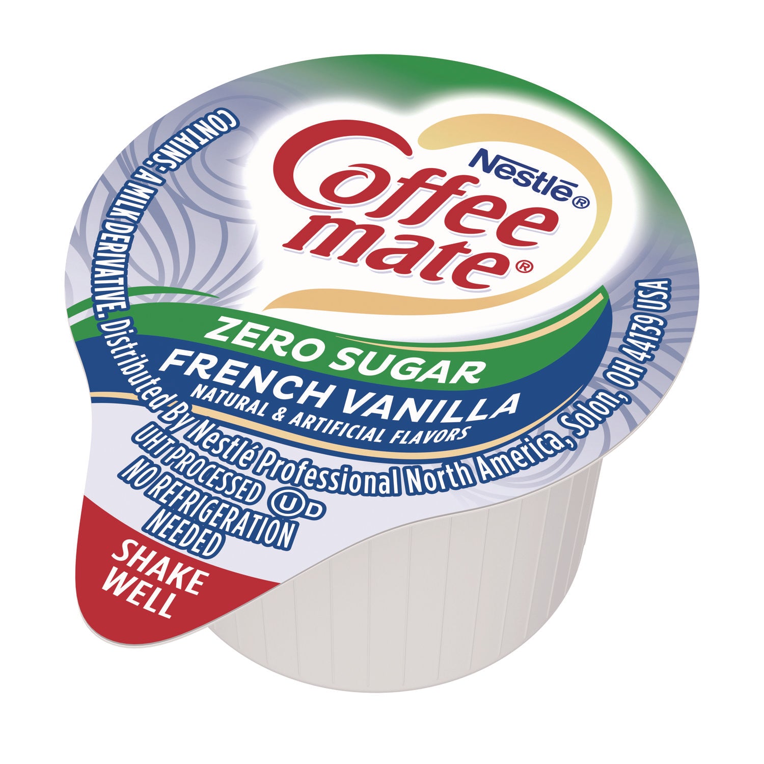 Coffee mate® Liquid Coffee Creamer, Zero Sugar French Vanilla, 0.38 oz Mini Cups, 50/Box