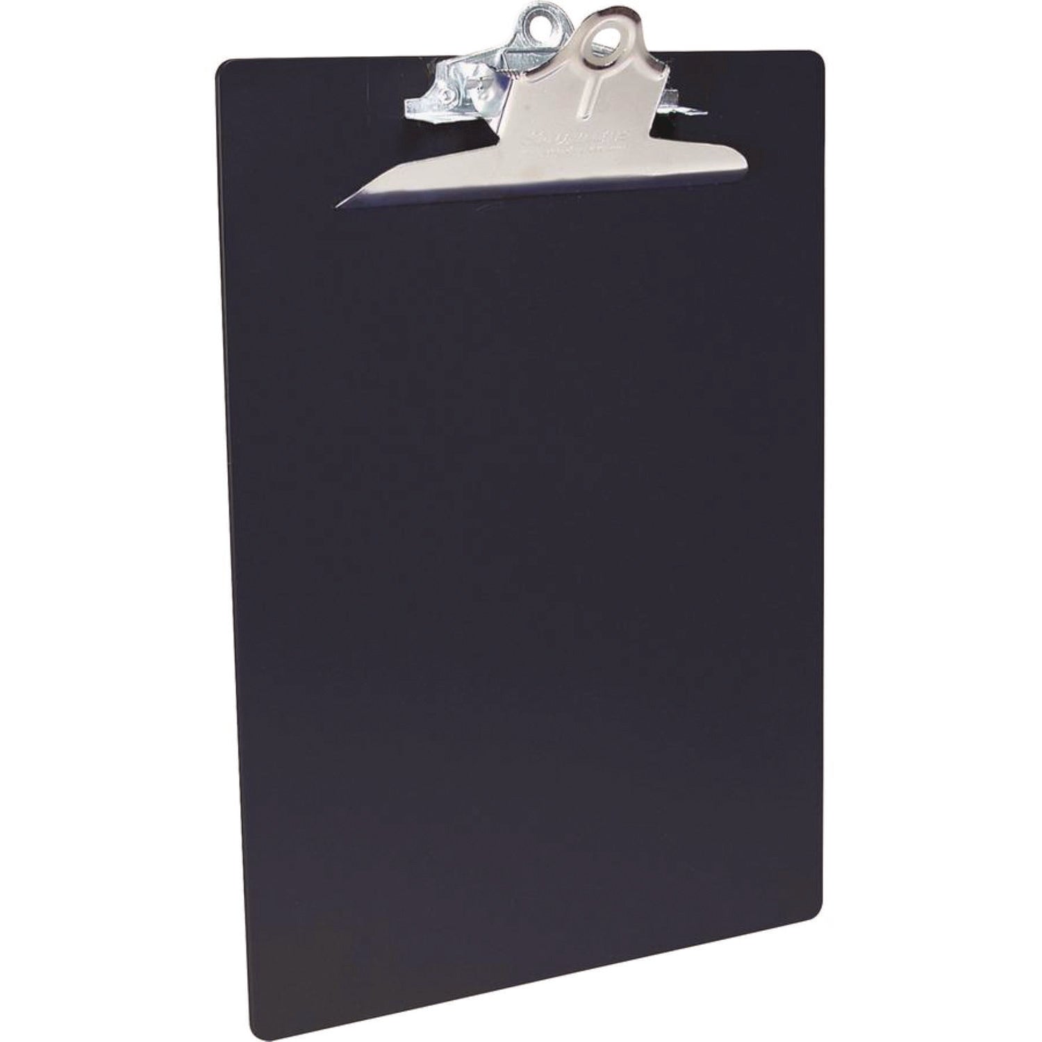 Saunders Recycled Plastic Clipboard with Ruler Edge, 1" Clip Capacity, Holds 8.5 x 11 Sheets, Black