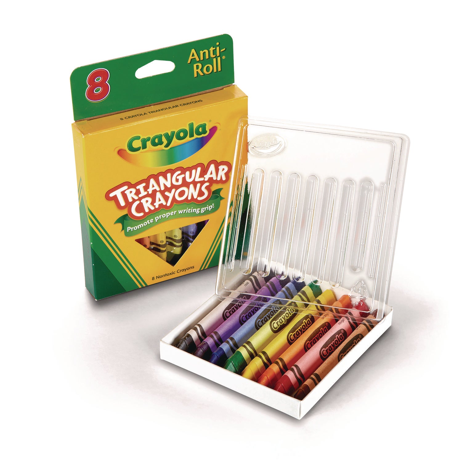 Triangular Crayons, 8 Colors/Box