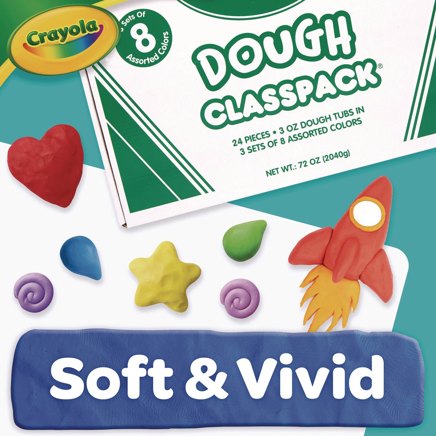 Crayola® Dough Classpack, 3 oz, 8 Assorted Colors, 24/Pack