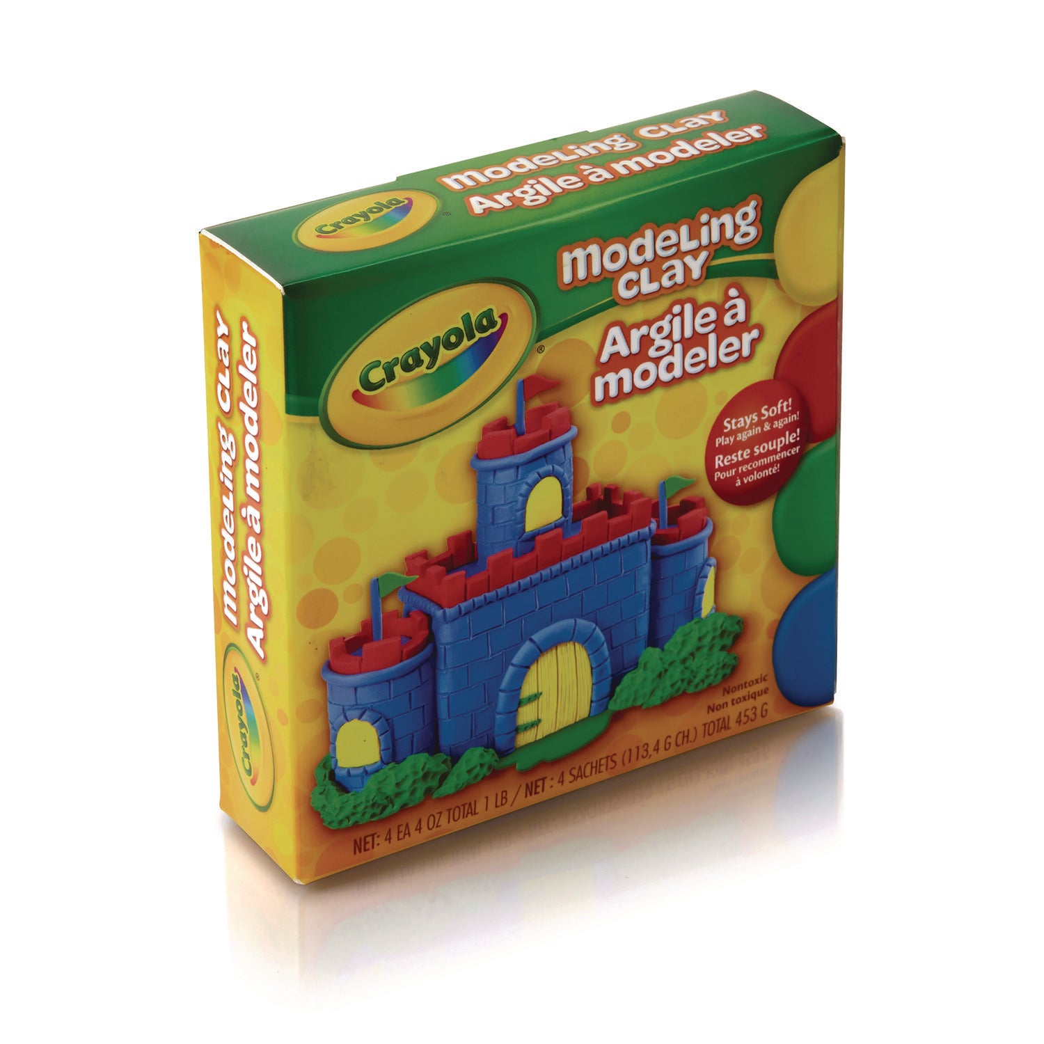 Crayola® Modeling Clay Assortment, 4 oz of Each Color Blue/Green/Red/Yellow, 1 lb