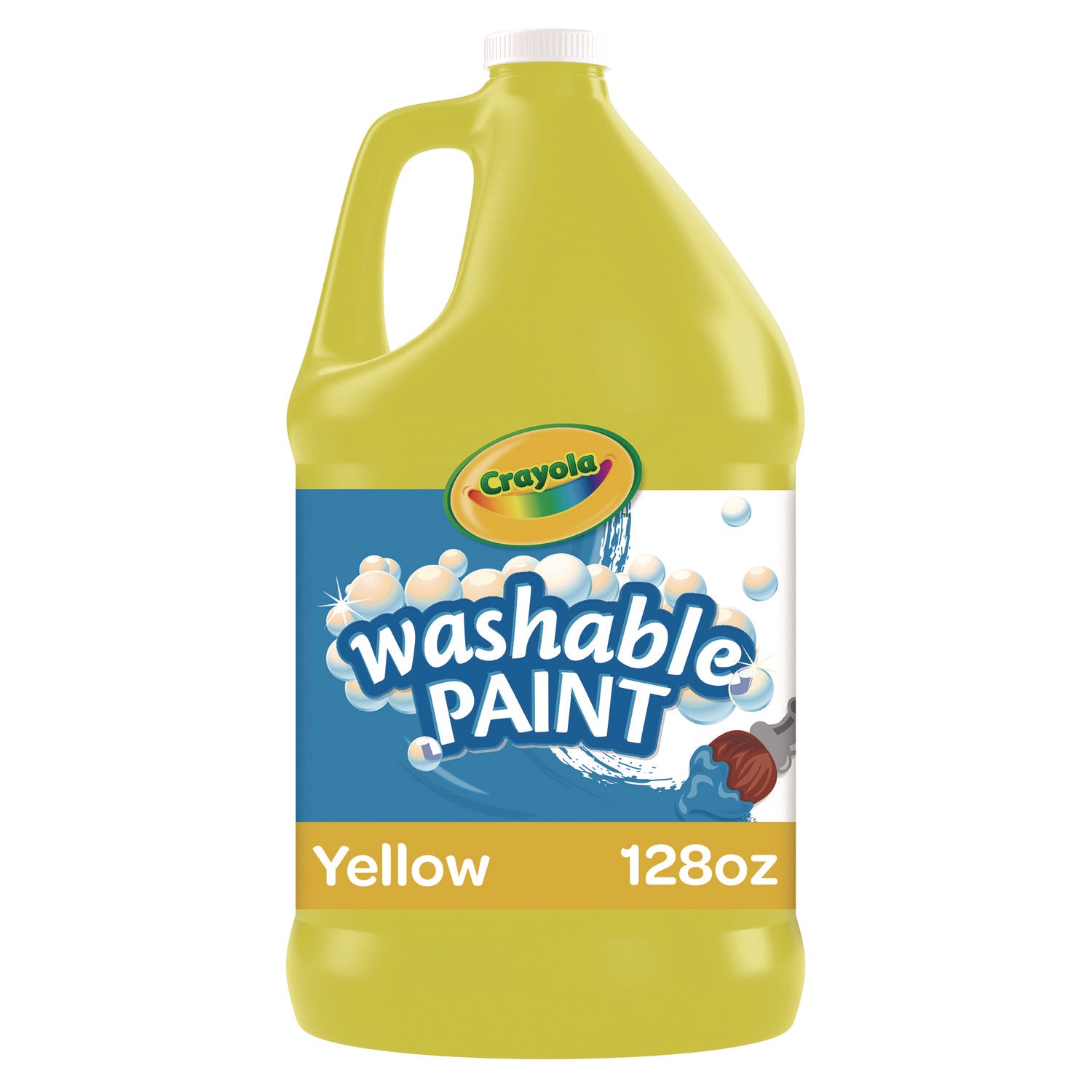 Crayola® Washable Paint, Yellow, 1 gal Bottle