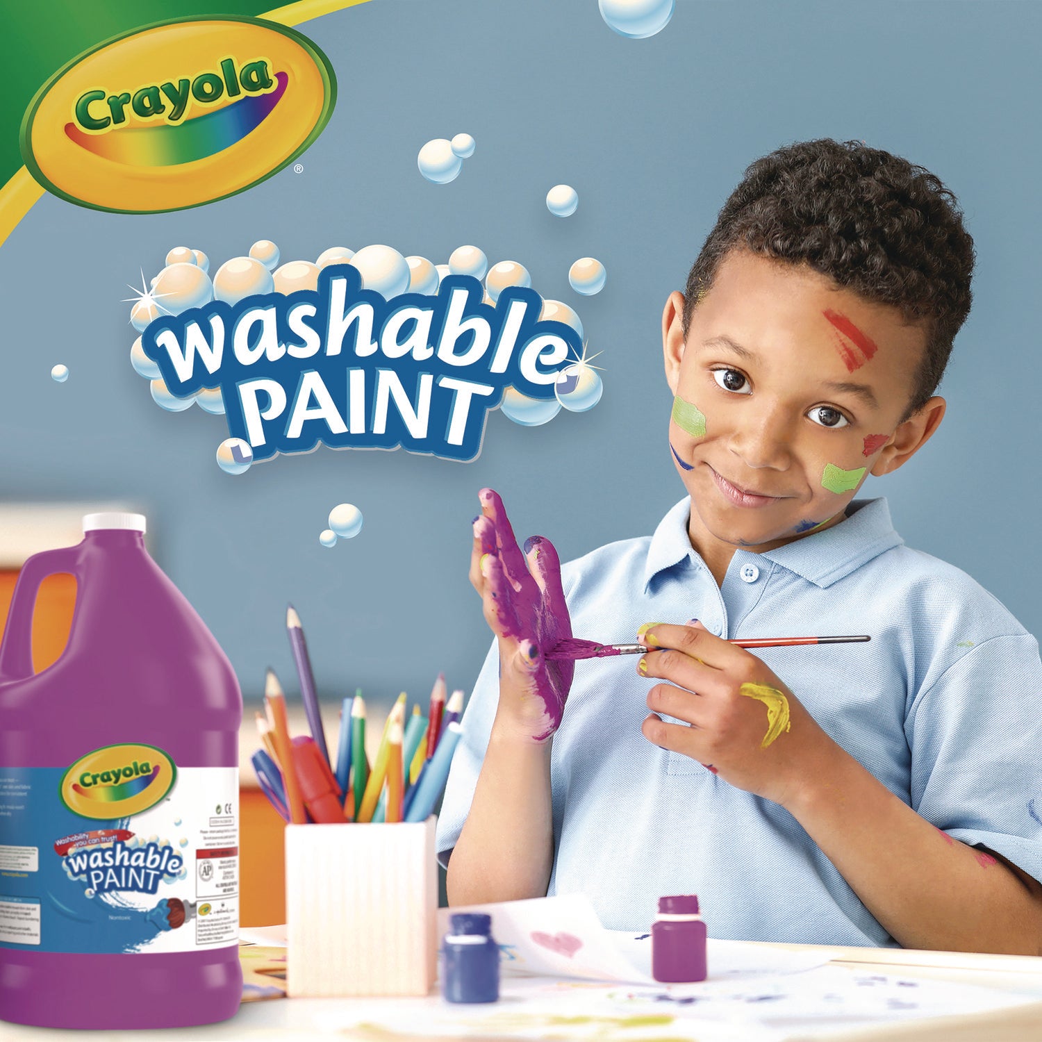 Washable Paint, Violet, 1 gal Bottle