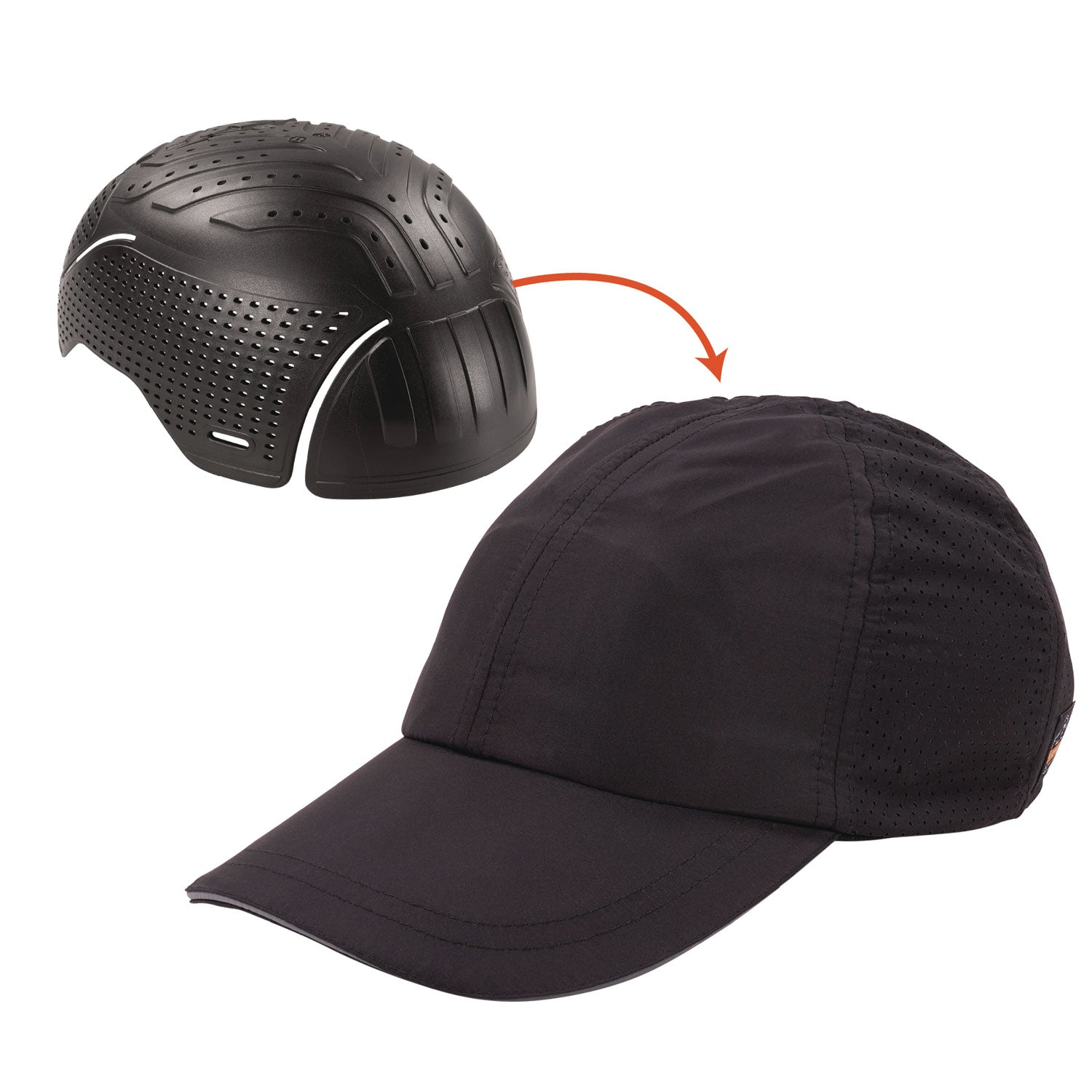 Skullerz 8947 Lightweight Baseball Hat and Bump Cap Insert, Medium/Large, Black