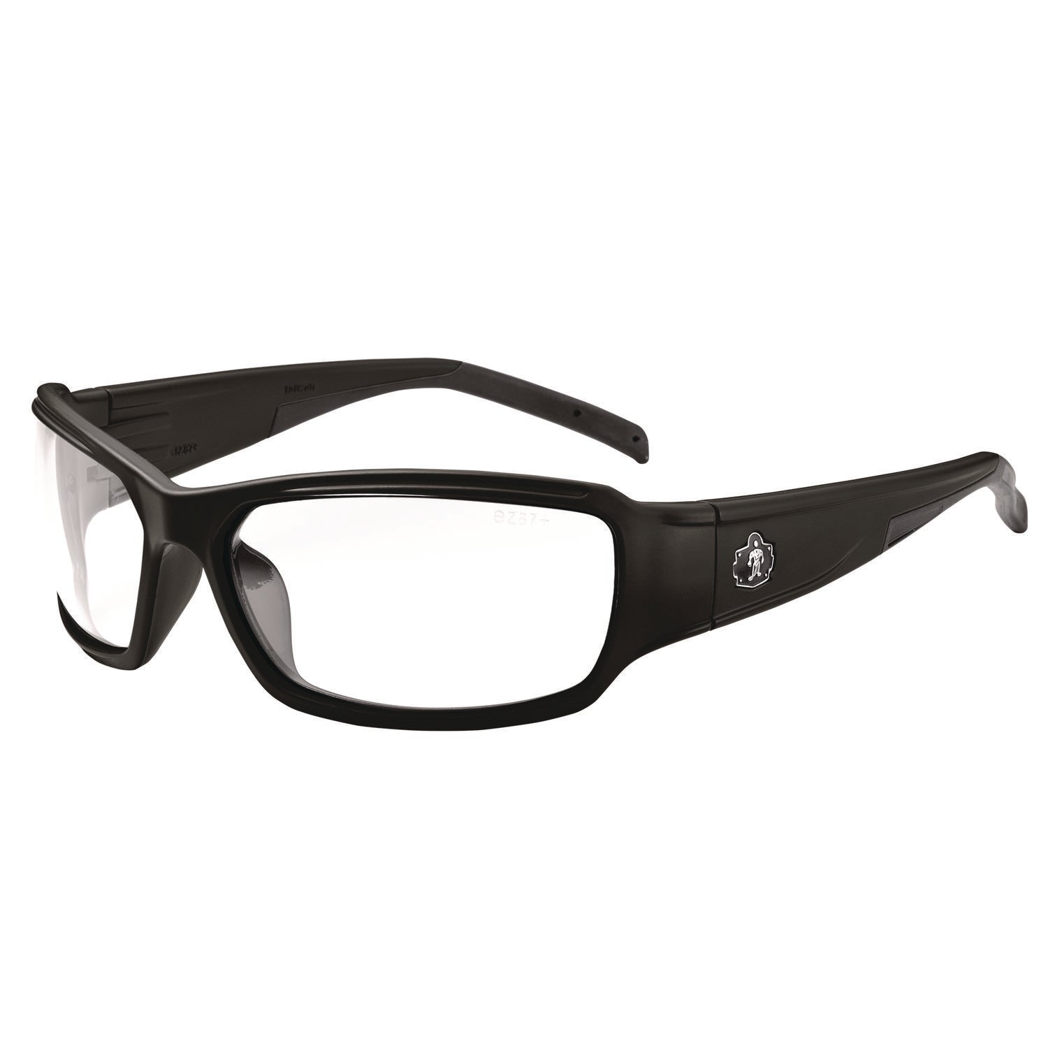 Skullerz THOR Anti-Scratch and Enhanced Anti-Fog Safety Glasses, Black Nylon Impact Frame, Clear Polycarbonate Lens