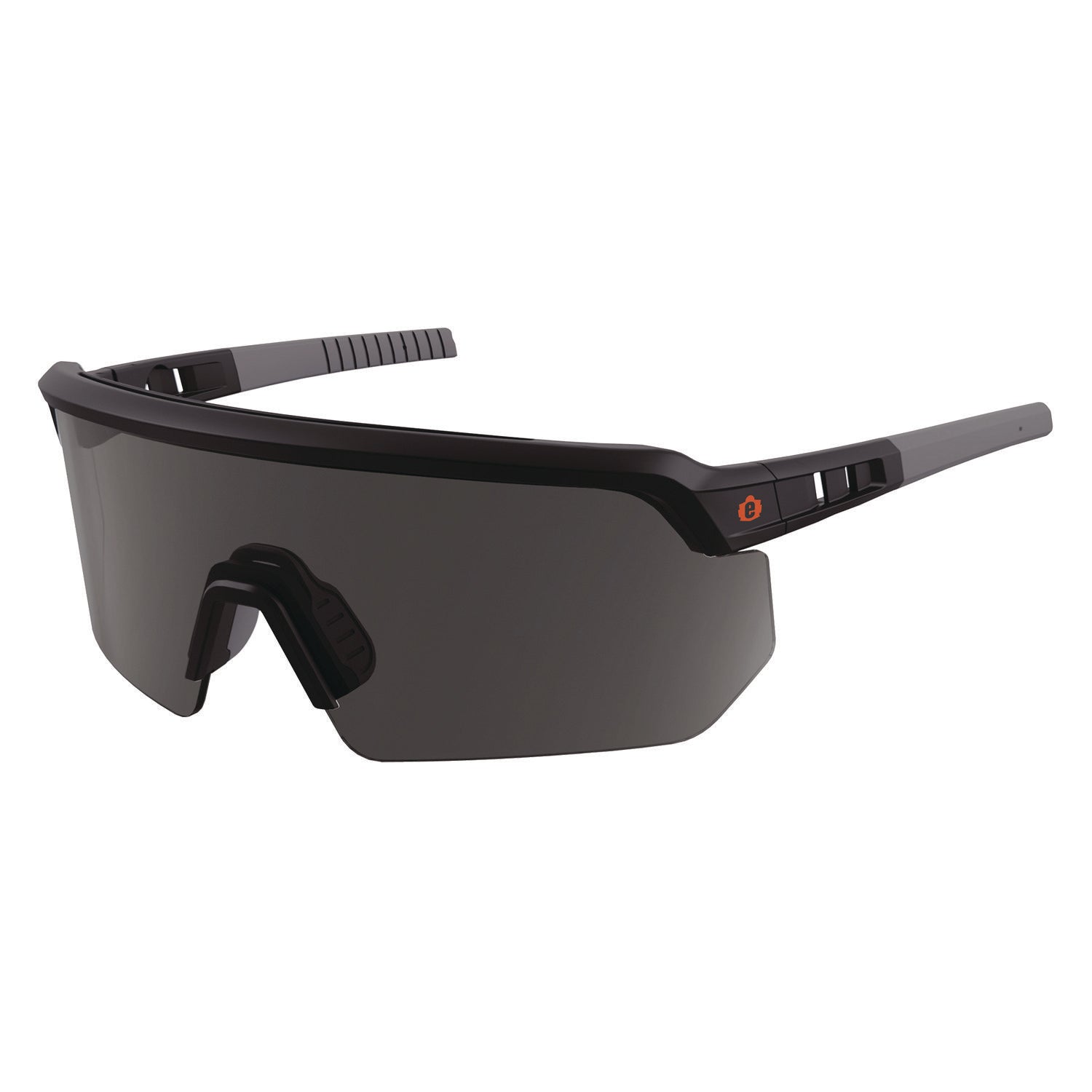 Skullerz AEGIR Safety Glasses, Matte Black Nylon Impact Frame, Smoke Polycarbonate Lens