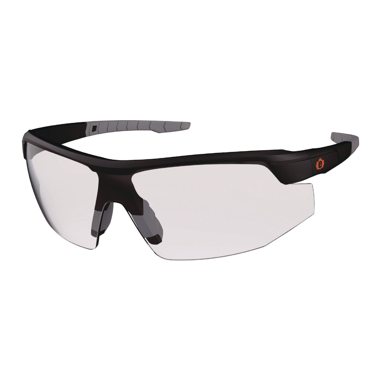 Skullerz SKOLL Anti-Scratch/Anti-Fog Safety Glasses, Matte Black Nylon Impact Frame, Clear Polycarbonate Lens