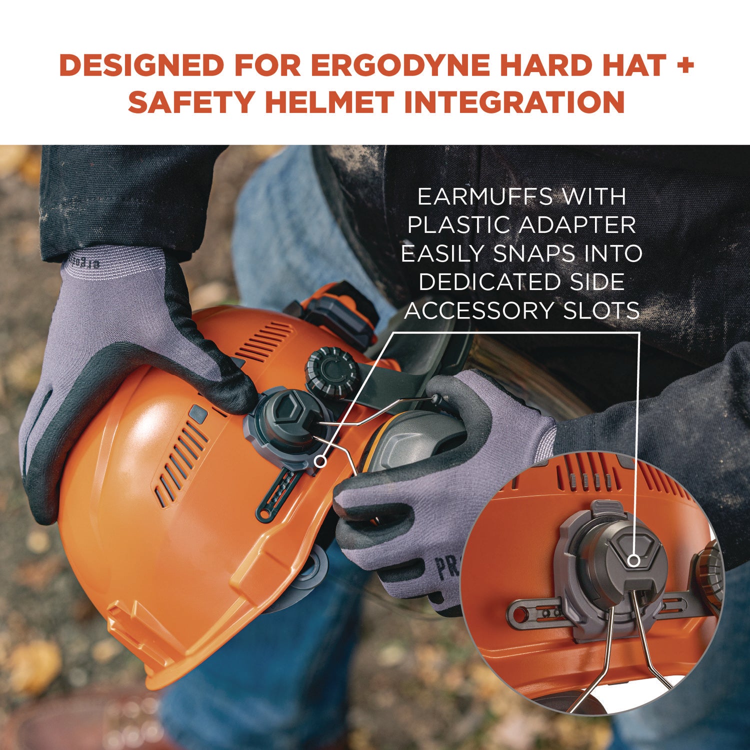 Ergodyne® Skullerz 8880 NRR 26dB Hard Hat Mounted Earmuffs, Cap-Style, Gray