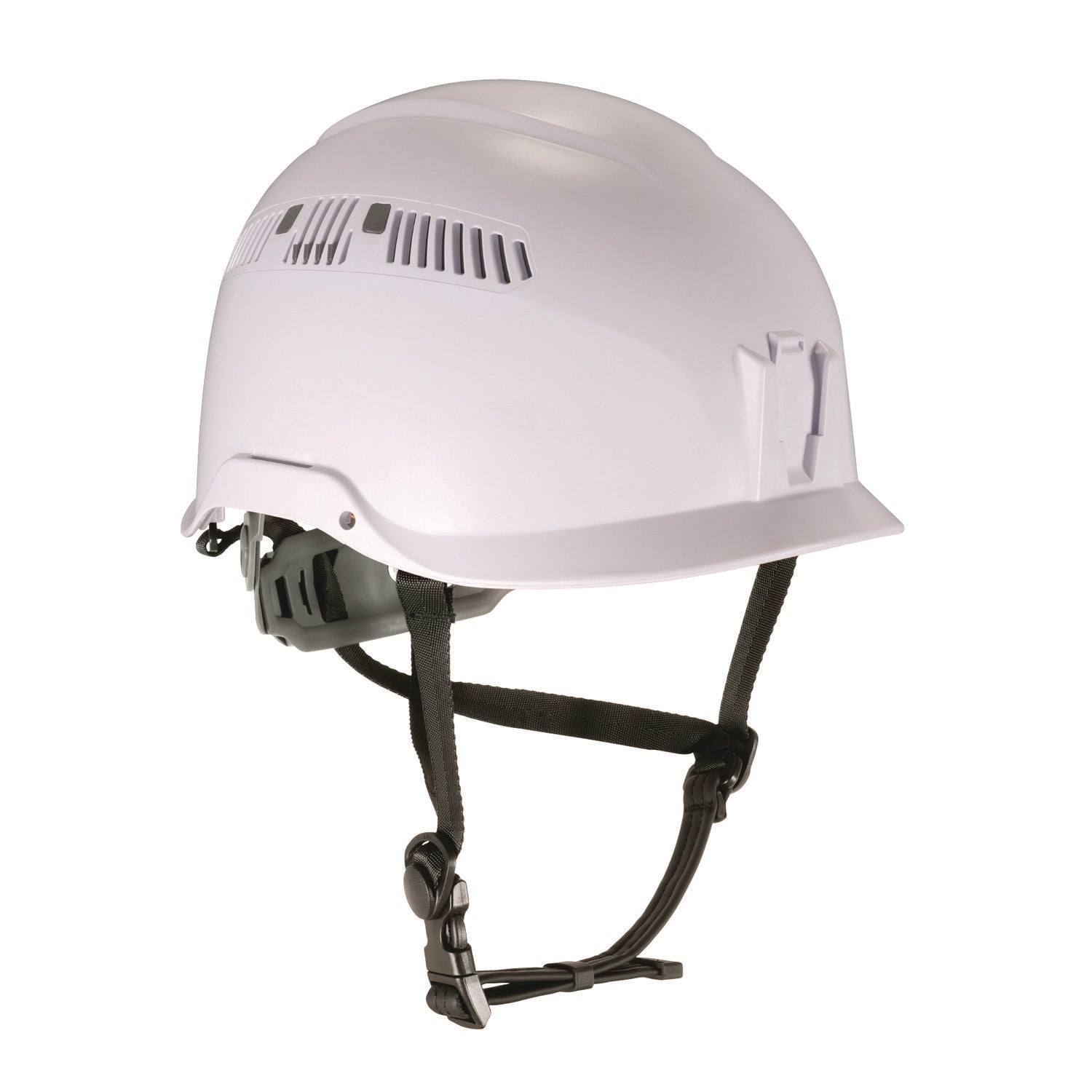 Skullerz 8977 Class C Safety Helmet with Adjustable Venting, 6-Point Rachet Suspension, White