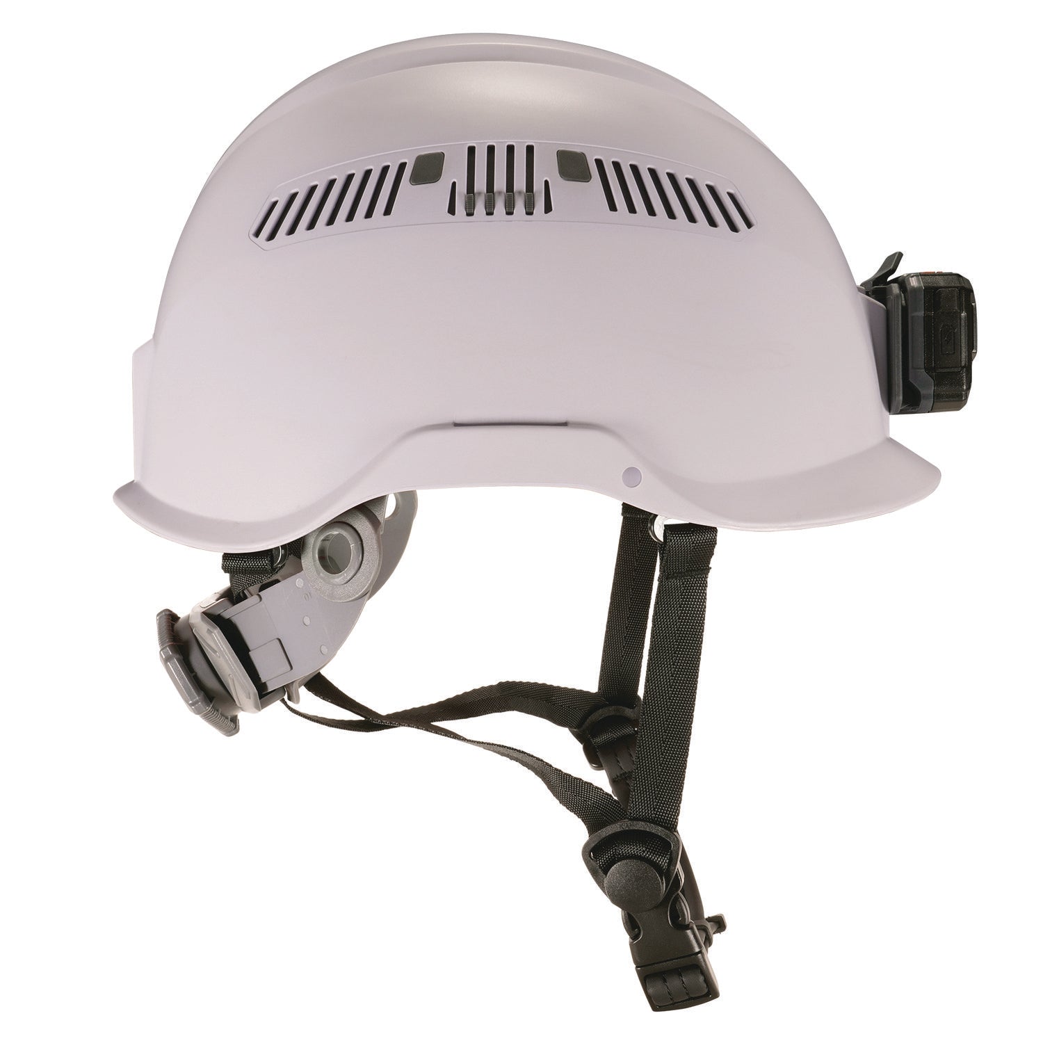 Ergodyne® Class C Safety Helmet with LED Light and Adjustable Venting, 6-Point Rachet Suspension, White