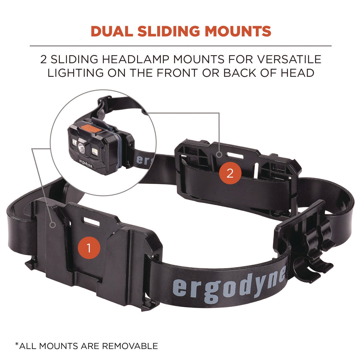 Ergodyne® Skullerz 8979 Headband Light Mount with Silicone Strap