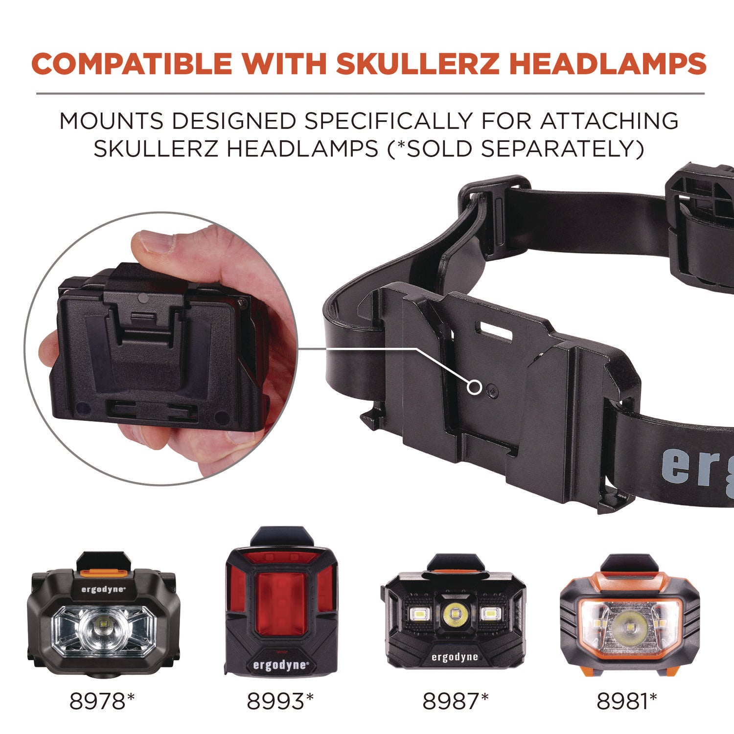 Ergodyne® Skullerz 8979 Headband Light Mount with Silicone Strap