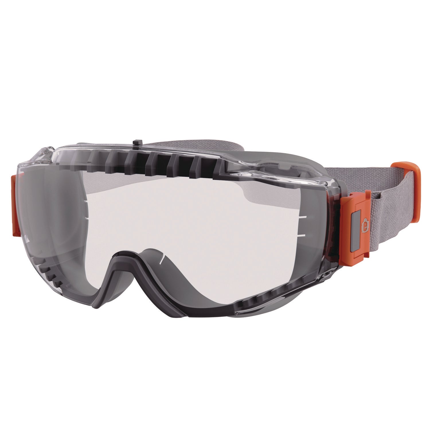 Skullerz MODI OTG Anti-Scratch and Enhanced Anti-Fog Safety Goggles with Neoprene Strap, Clear Lens