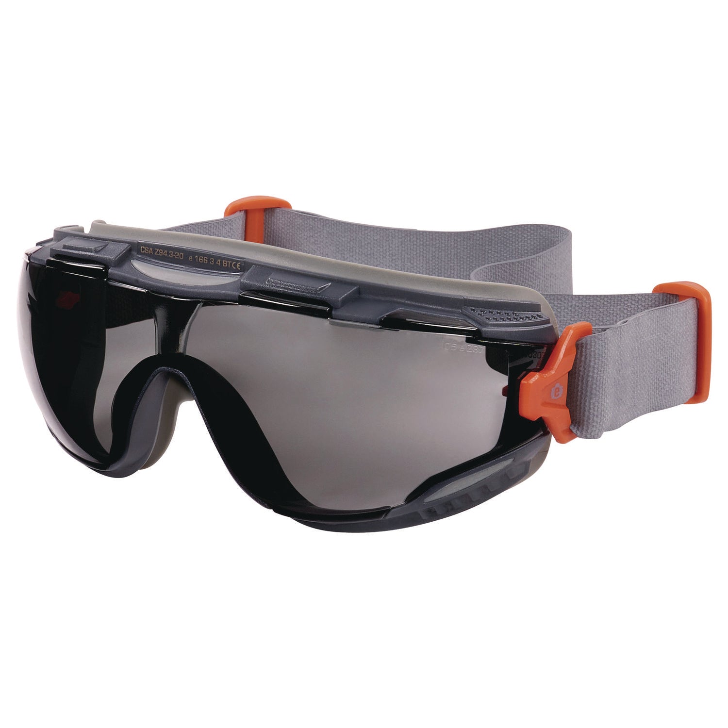 Skullerz ARKYN Anti-Scratch and Enhanced Anti-Fog Safety Goggles with Neoprene Strap, Smoke