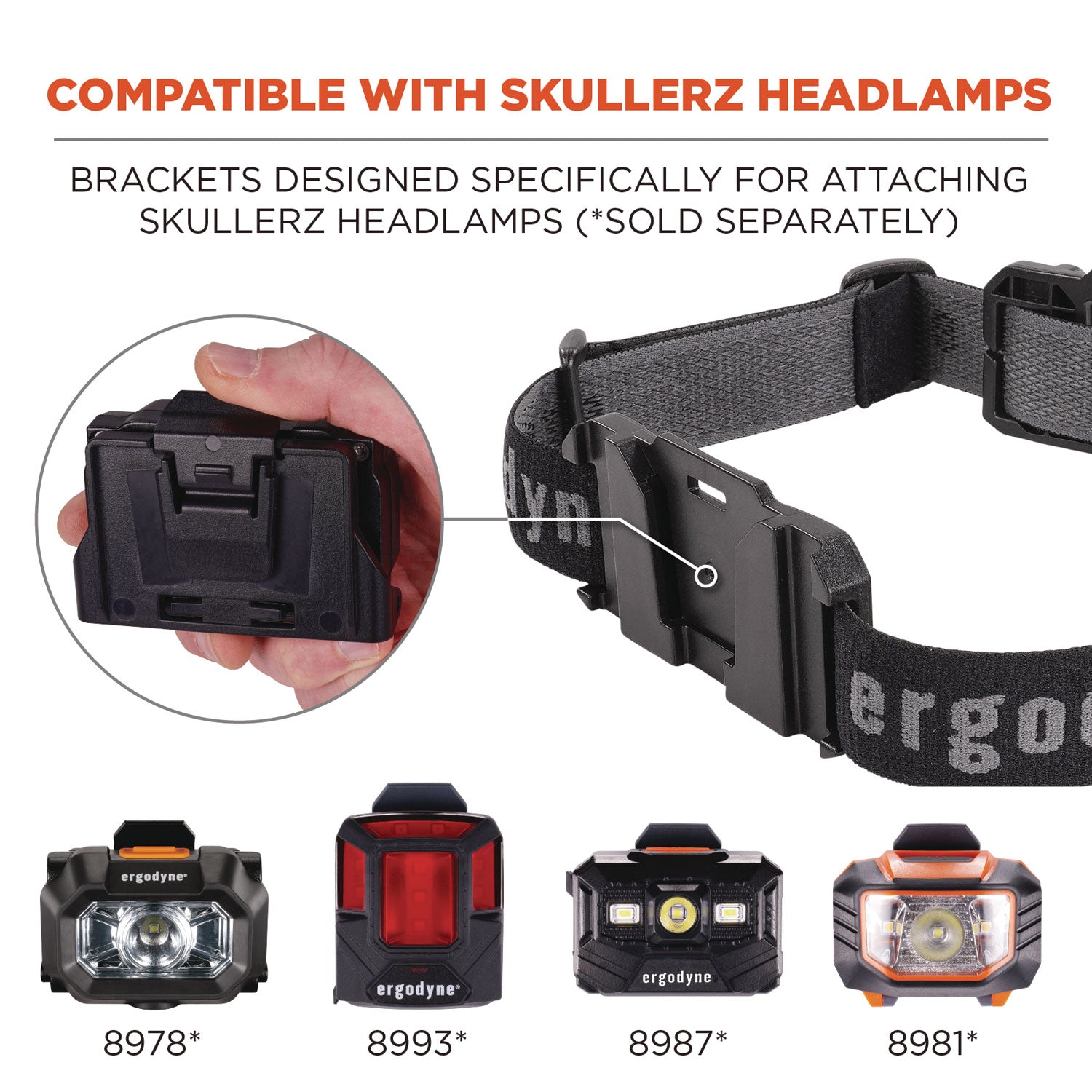 Ergodyne® Skullerz 8980 Headband Light Mount with Fabric Strap