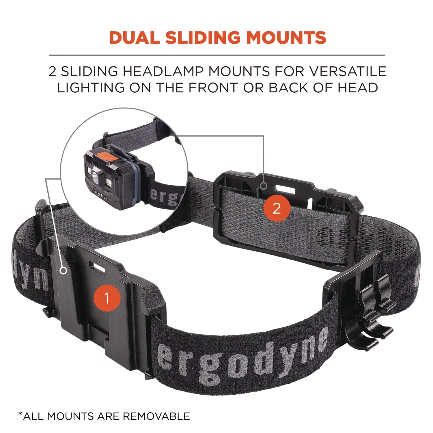 Ergodyne® Skullerz 8980 Headband Light Mount with Fabric Strap