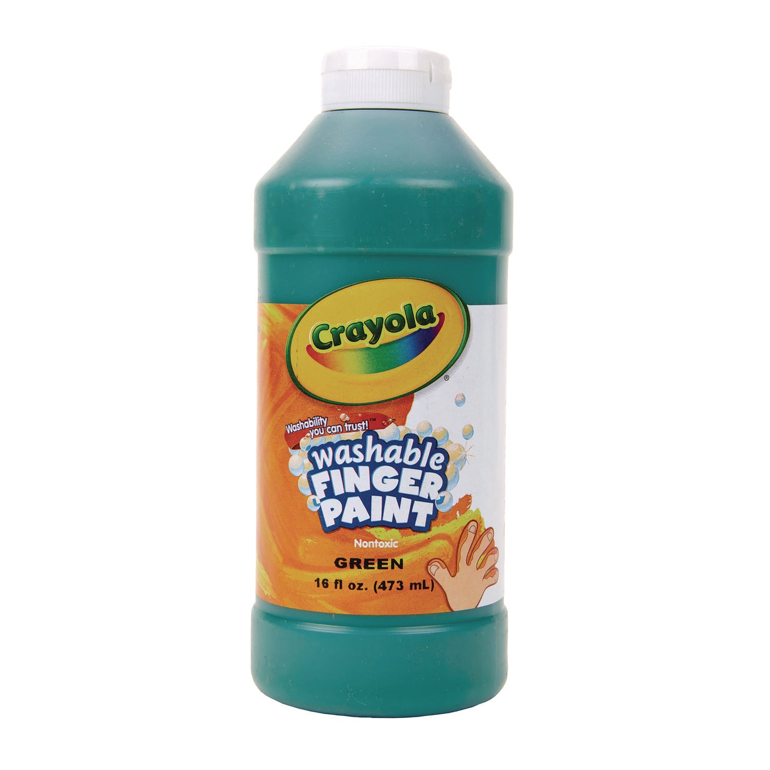 Washable Fingerpaint, Green, 16 oz Bottle