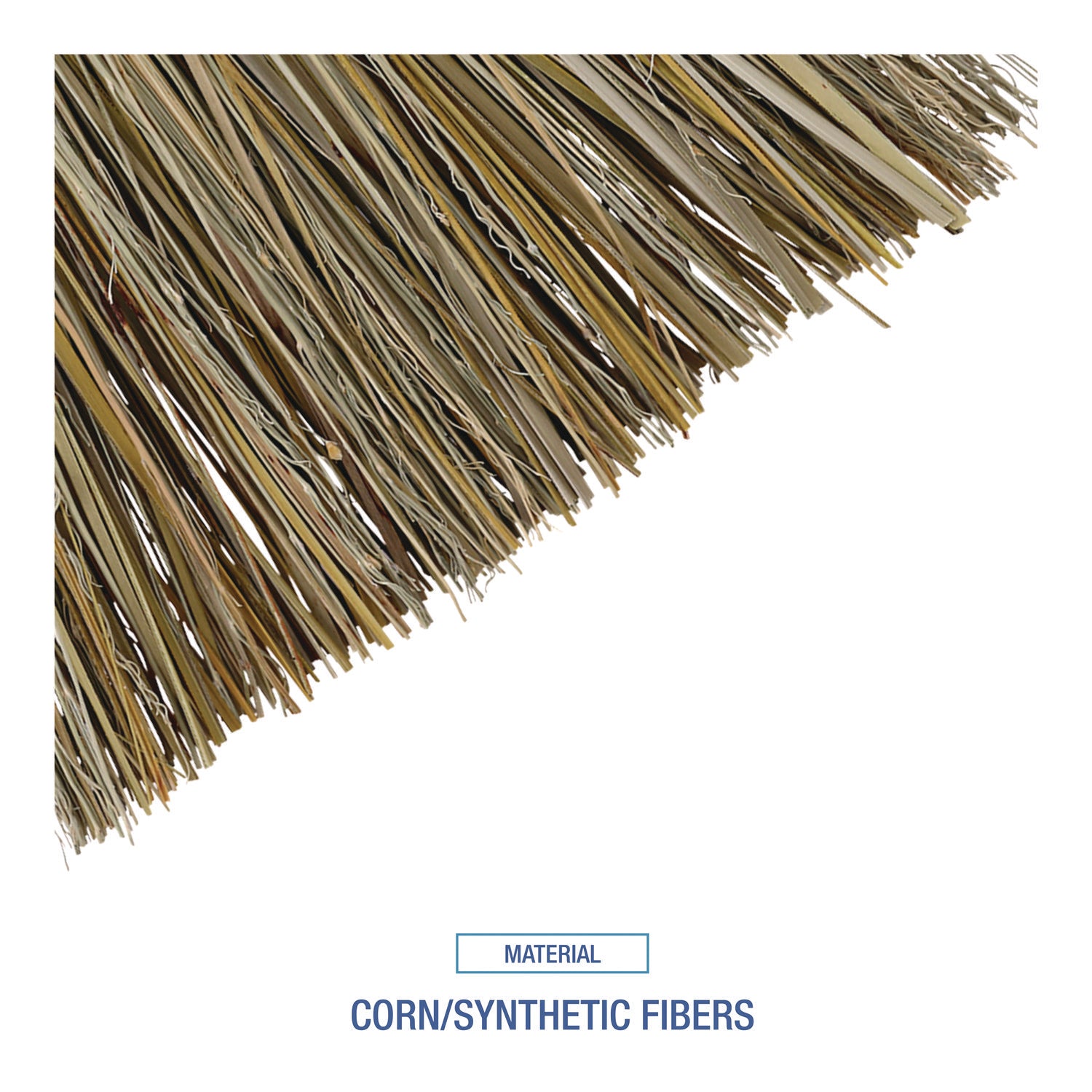 Boardwalk® Corn/Fiber Brooms, Corn/Synthetic Fiber Bristles, 36" Overall Length, Gray/Natural, 12/Carton