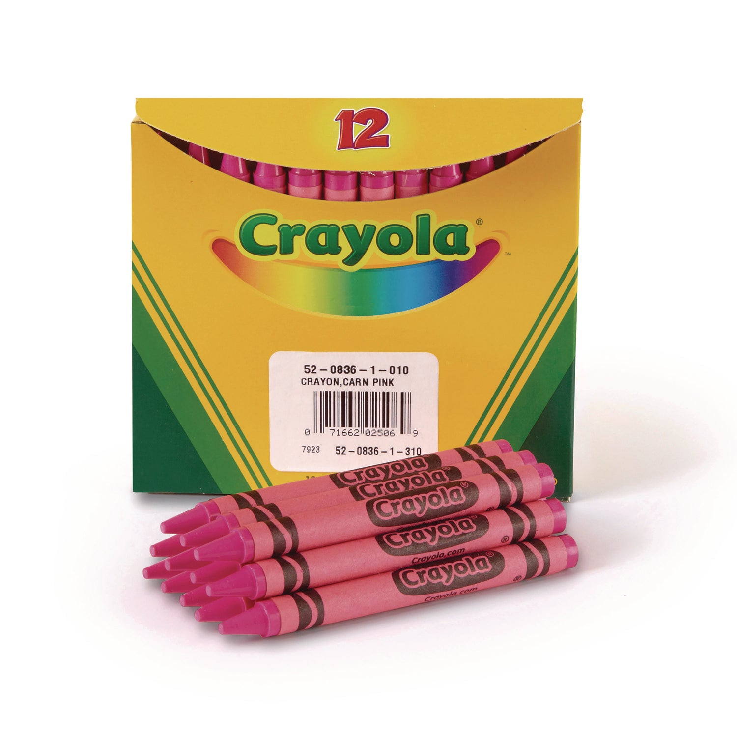 Bulk Crayons, Carnation Pink, 12/Box