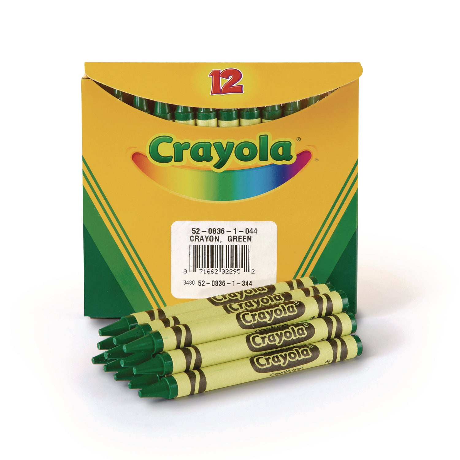 Bulk Crayons, Green, 12/Box