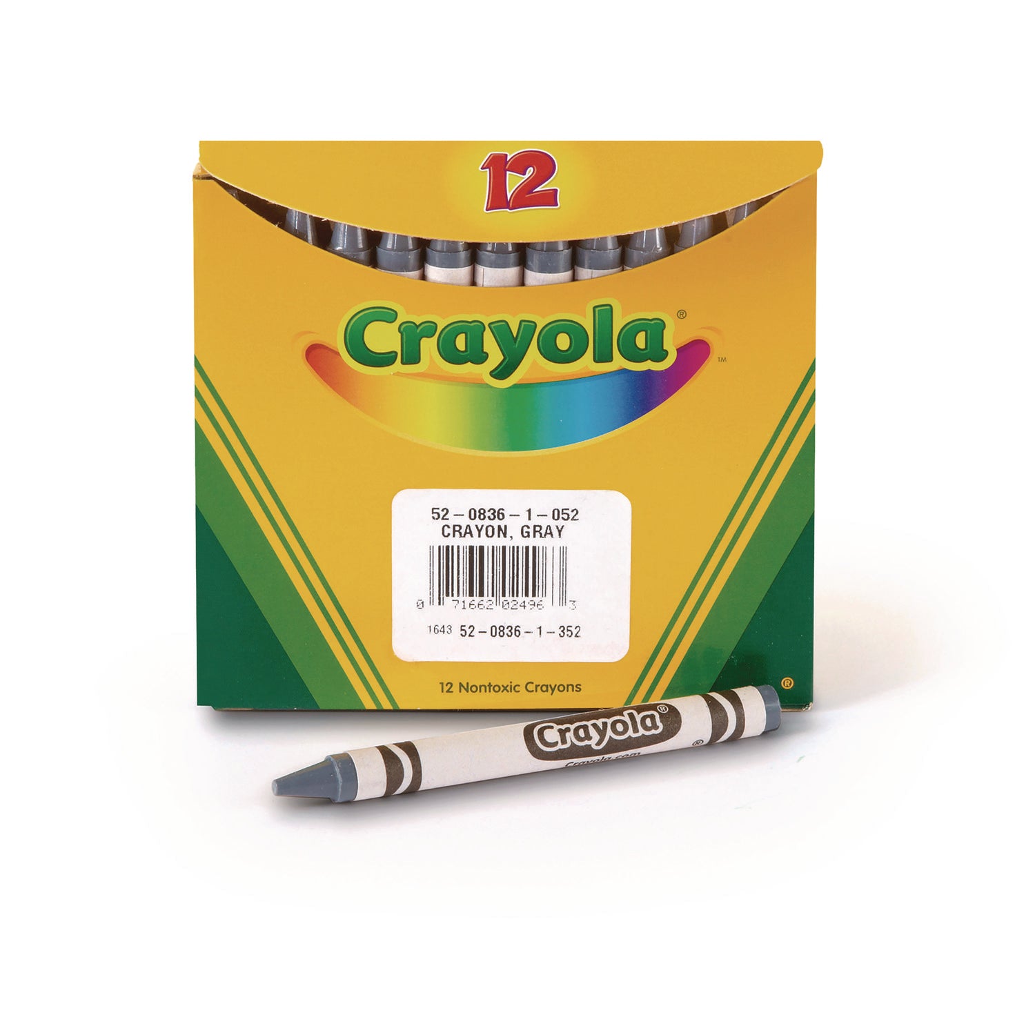 Bulkl Crayons, Gray, 12/Box Crayola® Flipcost